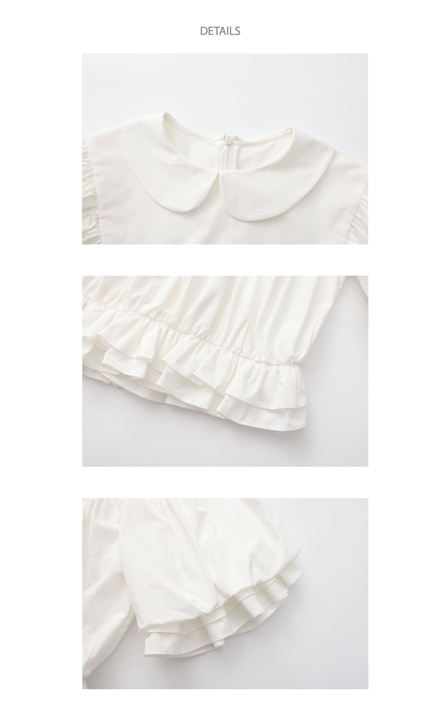 ‘Ursula’ White Ruched Cropped Top