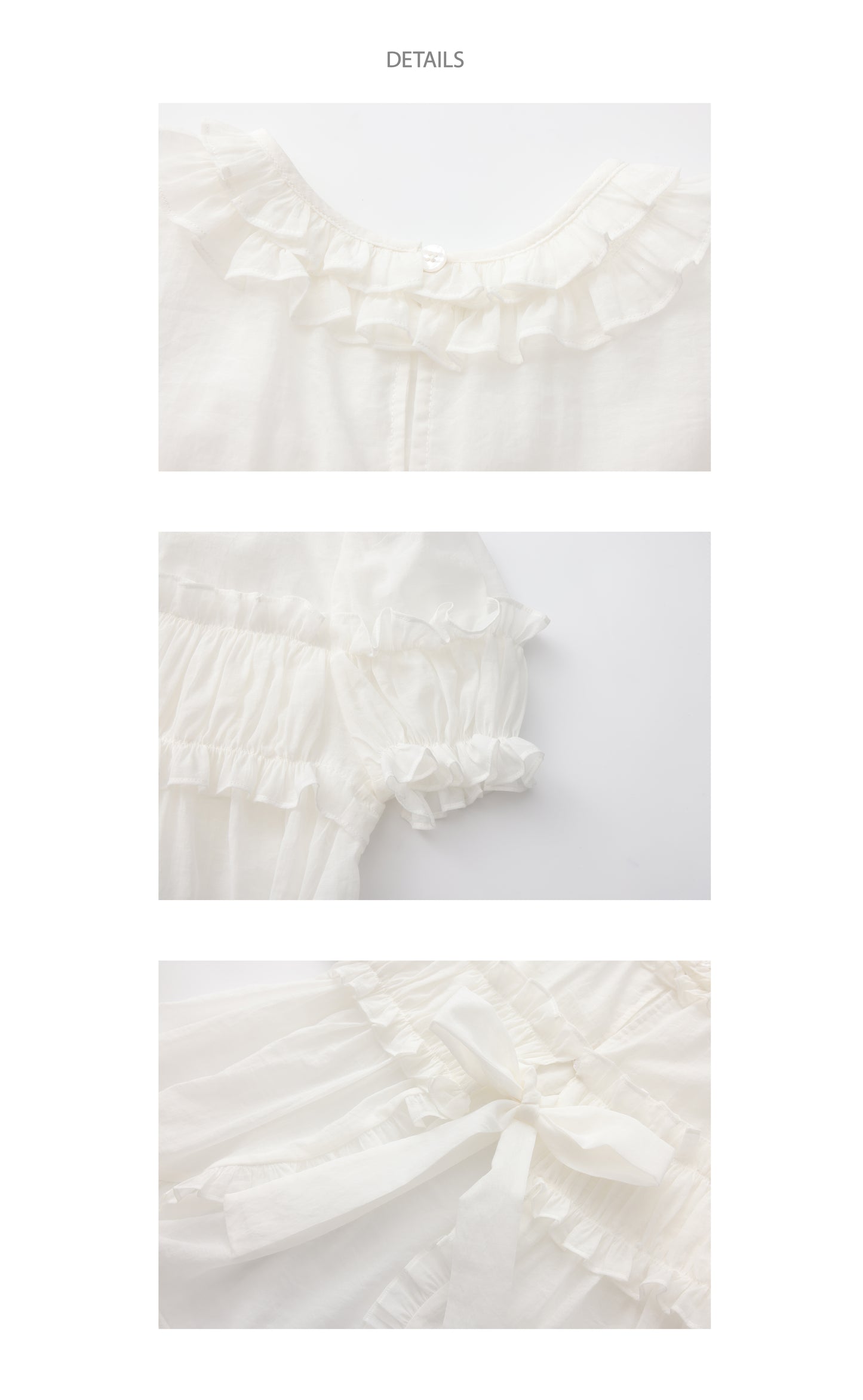 ‘Bubble’ White Puff Backless Top