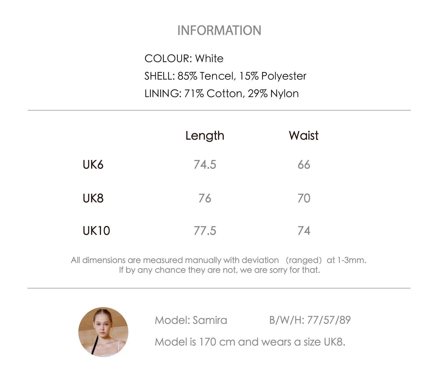 'Solitude Speaks' White Embroideried Midi Skirt