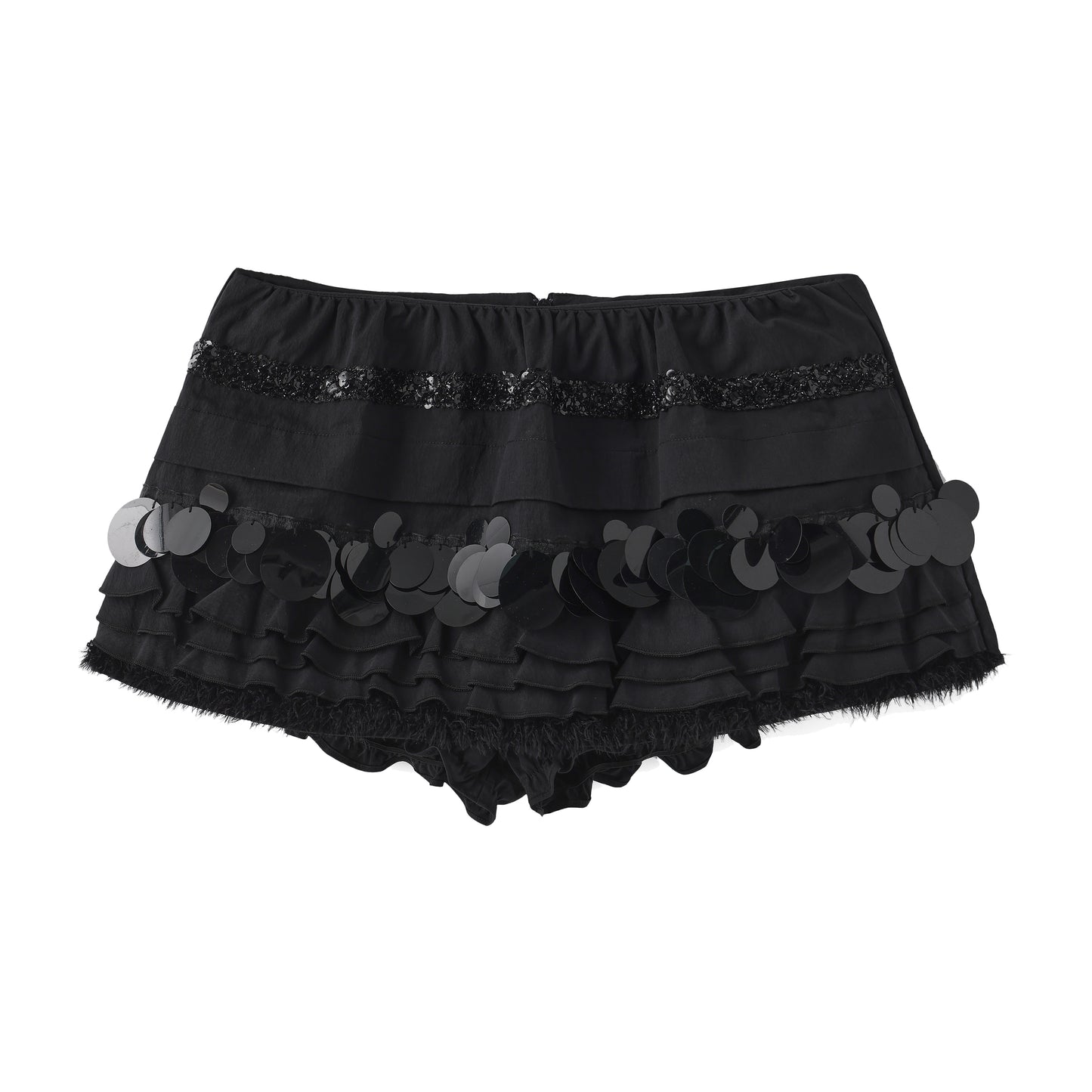 ‘Sky Gazing’ Black Sequin Mini Skirt