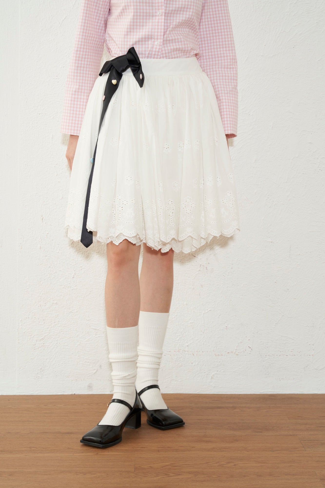 ‘Dawn Light’ White Bowknot Midi Dress