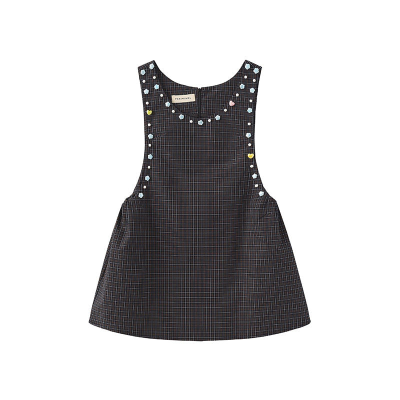 'Teeny-Tiny' Navy Vest Minidress