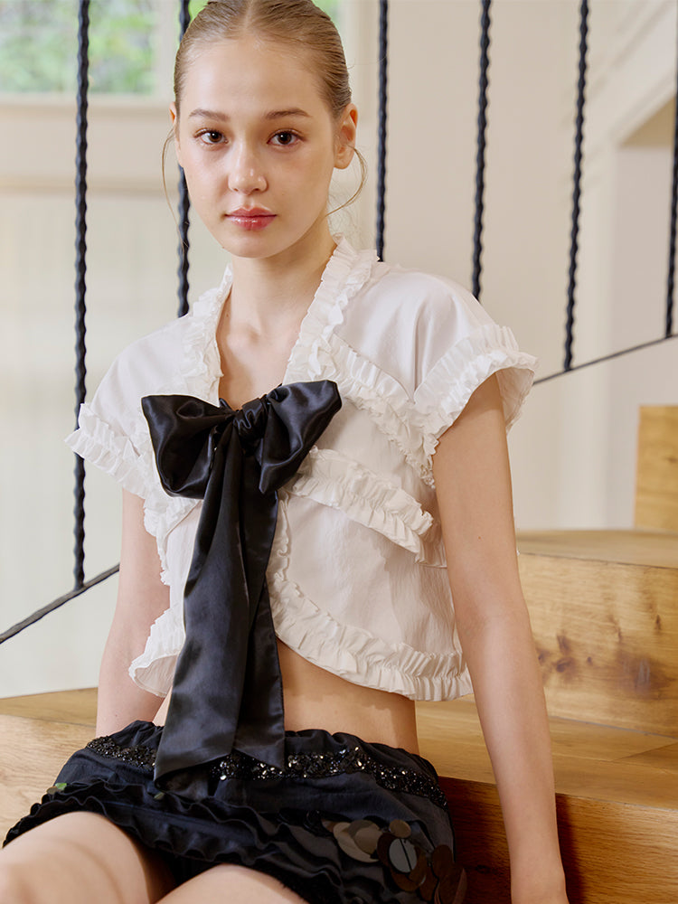 ‘Timeless Bonds’ White Bowknot Vest