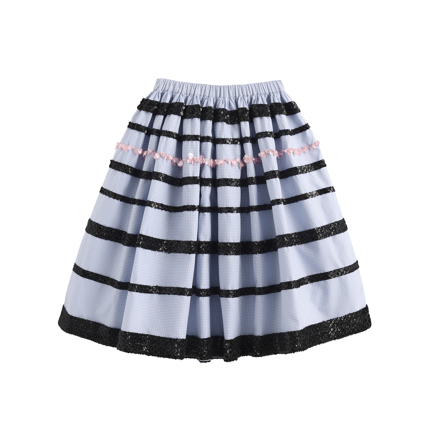 'Moon Eyed' Blue Stripe Skirt