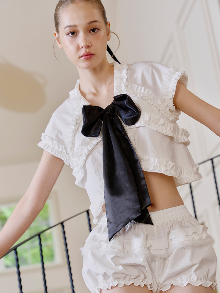 ‘Timeless Bonds’ White Bowknot Vest