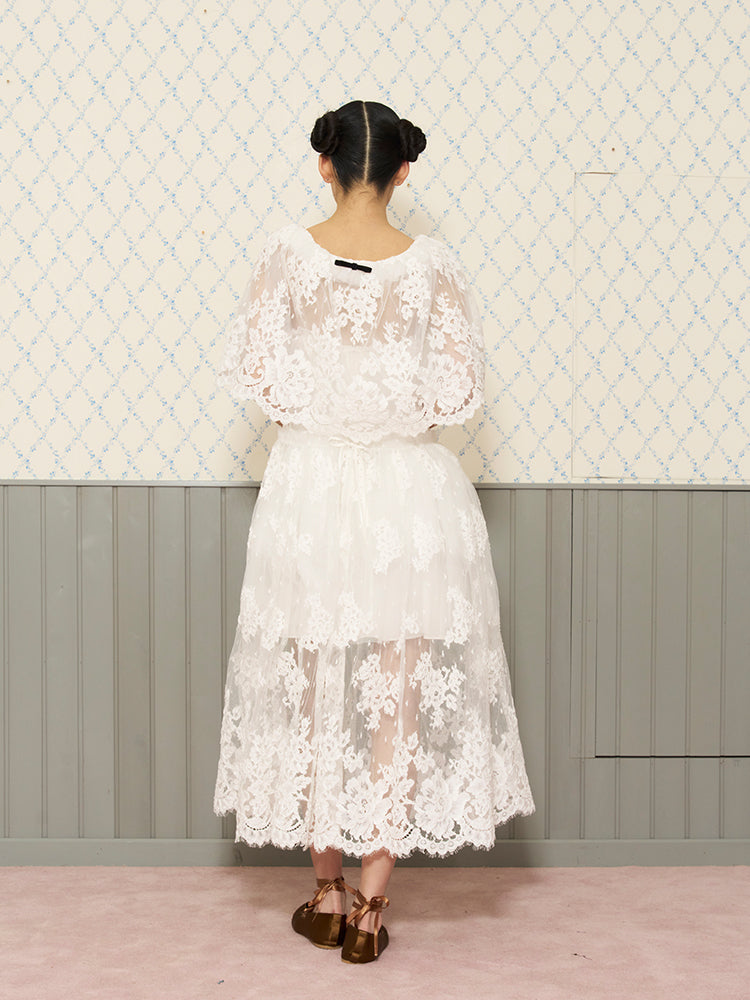 'Spring Whisper' Lace Short Cape