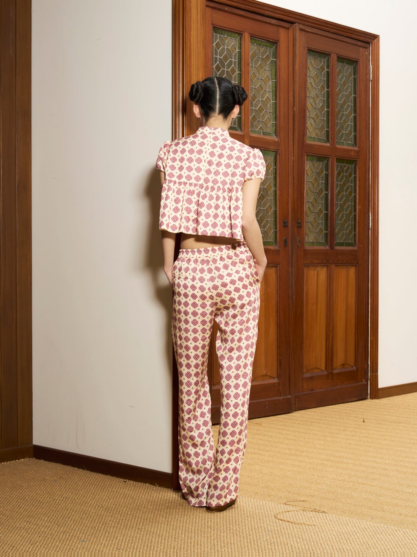 'In Bloom' Retro Printed Trousers