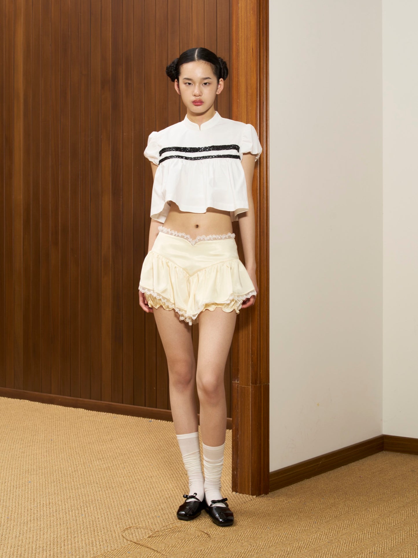 'Cherry on top' Yellow pumpkin culotte