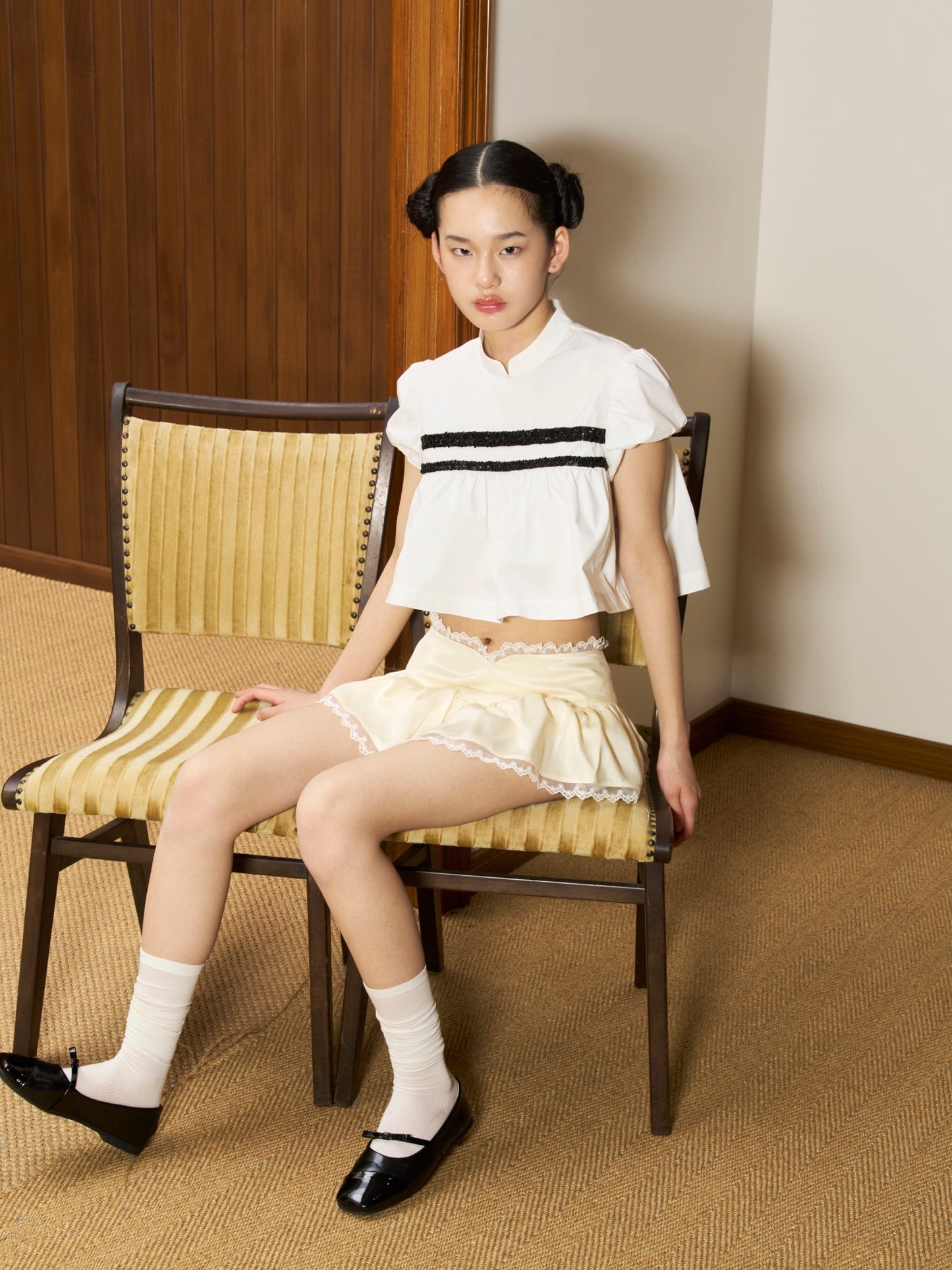 'Cherry on top' Yellow pumpkin culotte