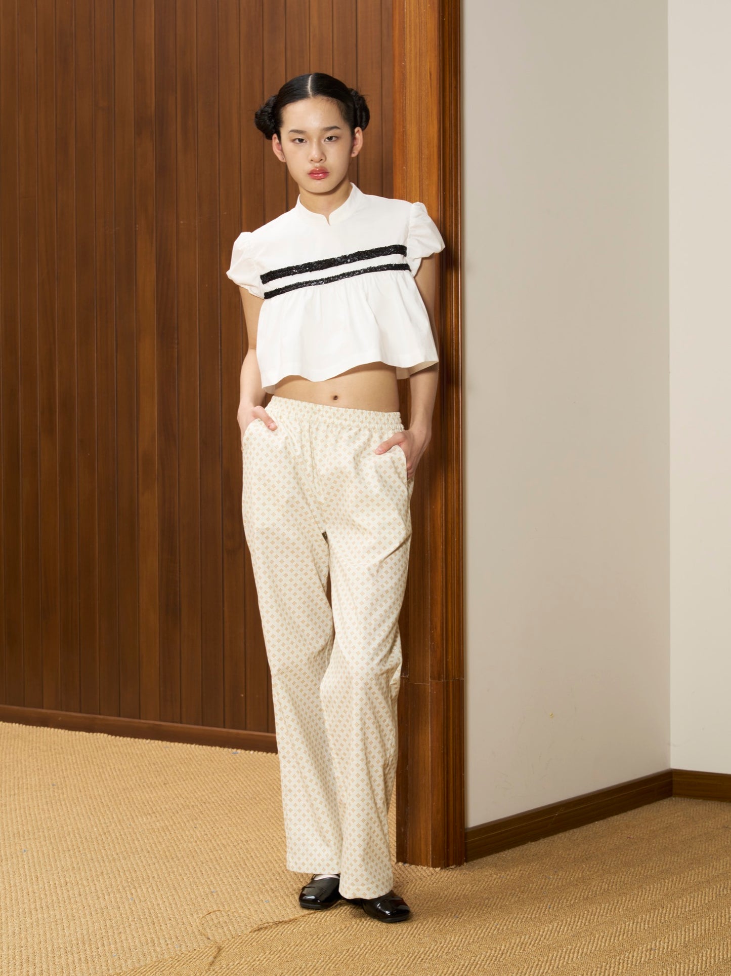 'In Bloom' Plaid Printed Trousers