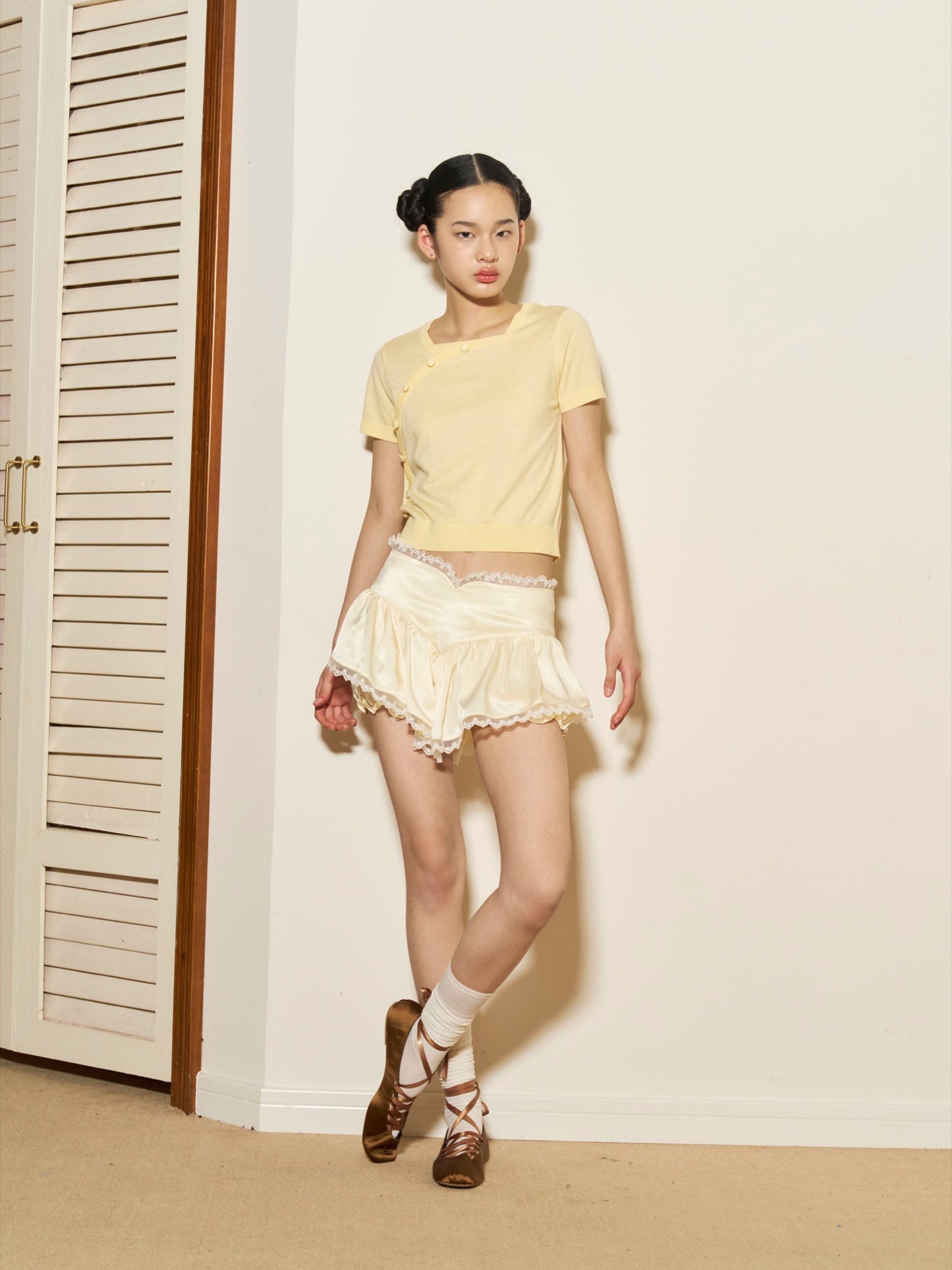 'Cherry on top' Yellow pumpkin culotte