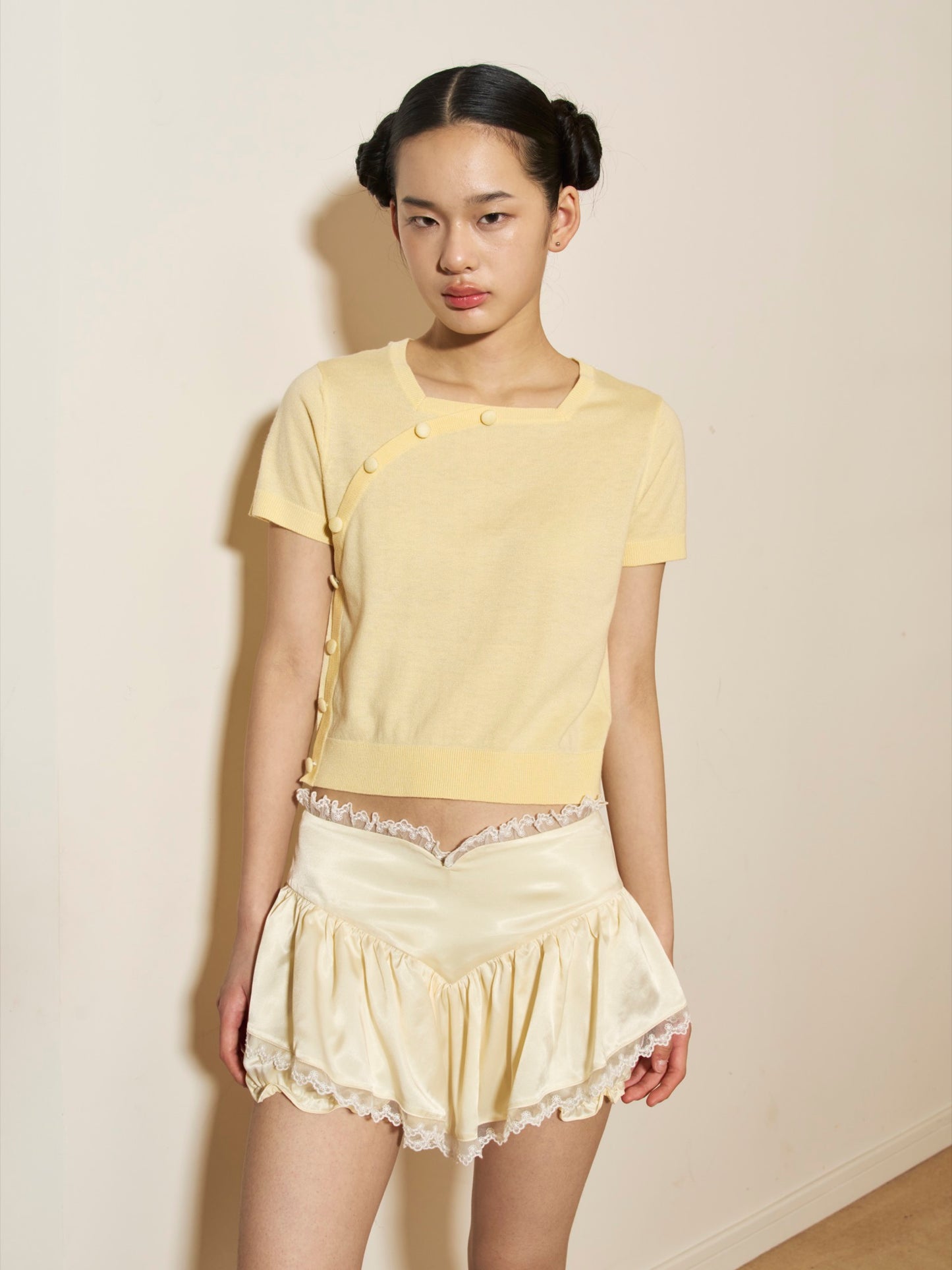 'Cherry on top' Yellow pumpkin culotte