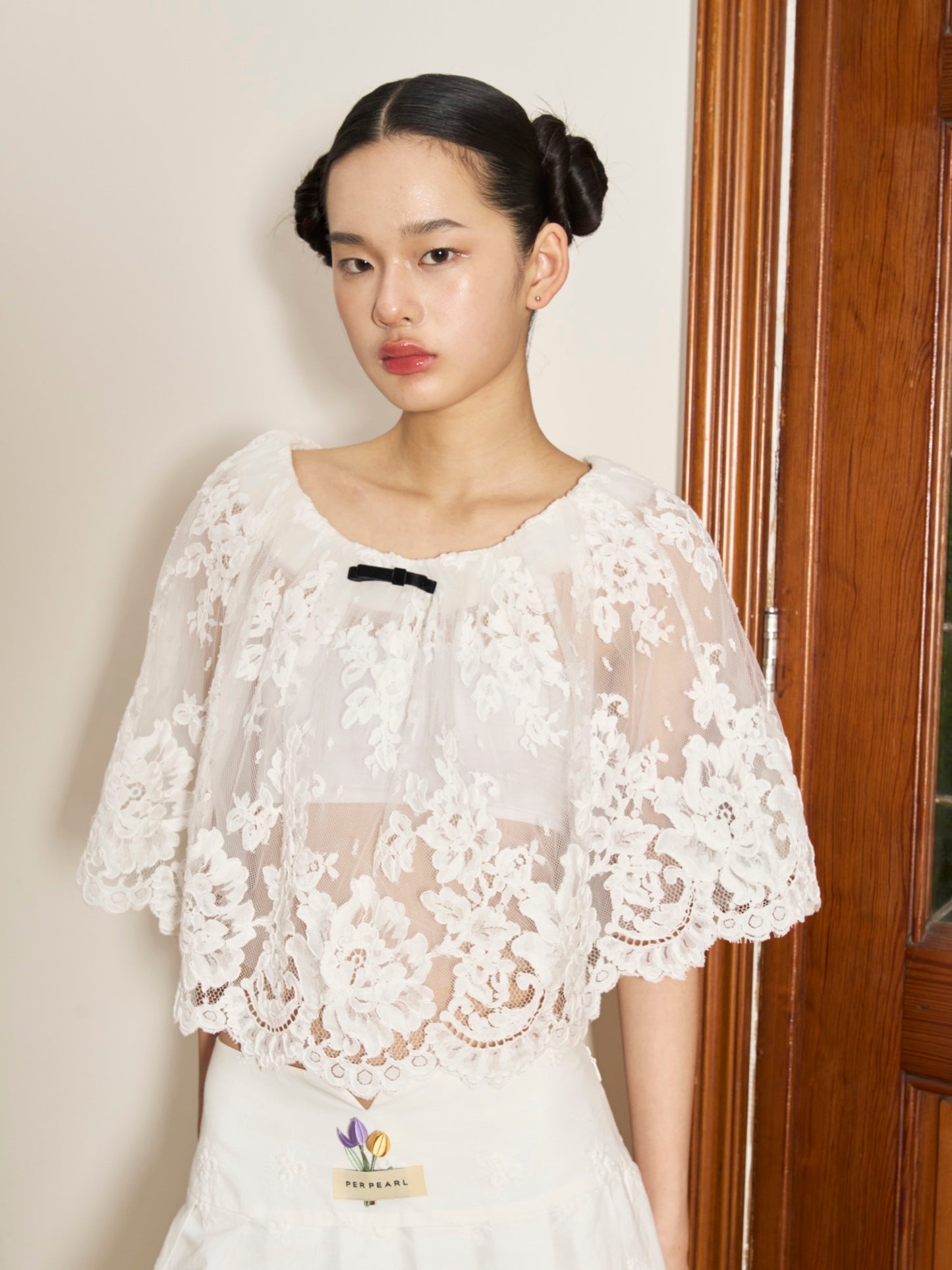 'Spring Whisper' Lace Short Cape