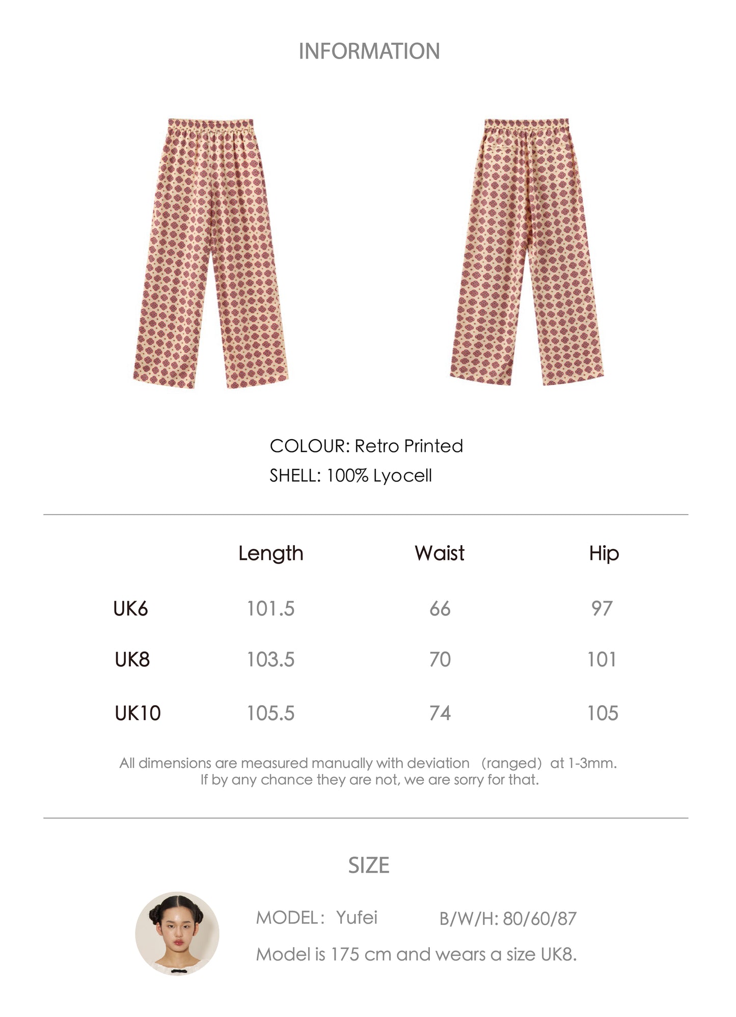 'In Bloom' Retro Printed Trousers