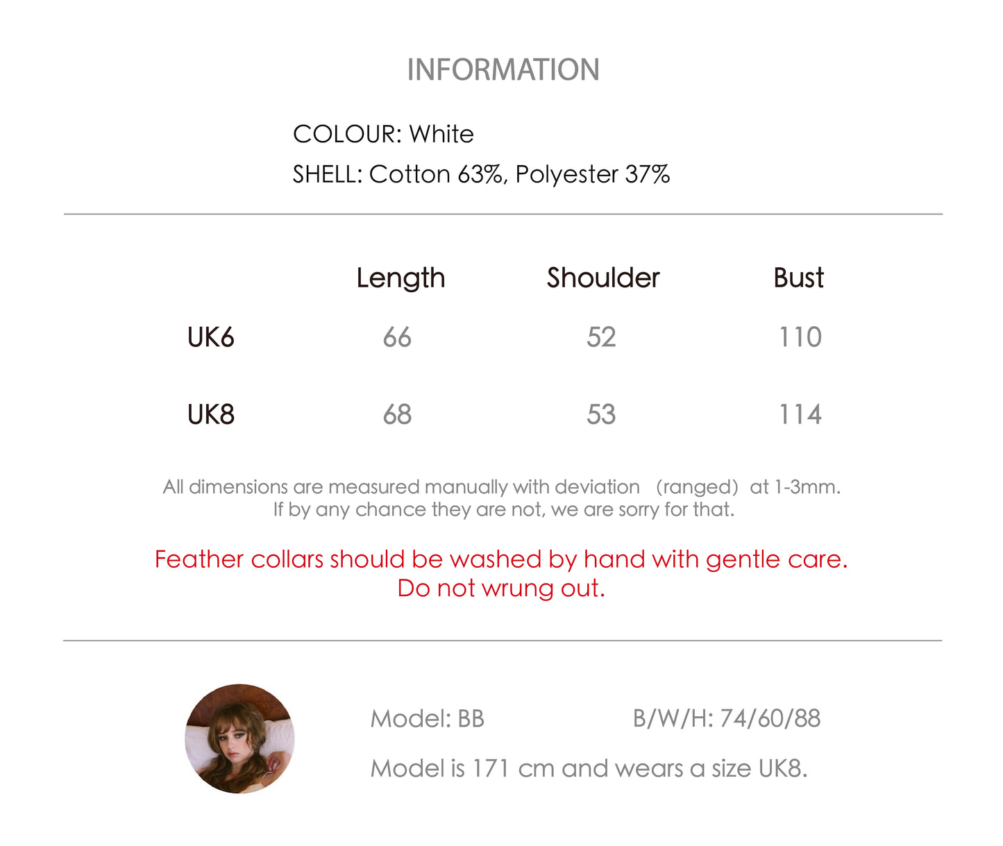 ‘Mathis’ White Feather Collar Shirt