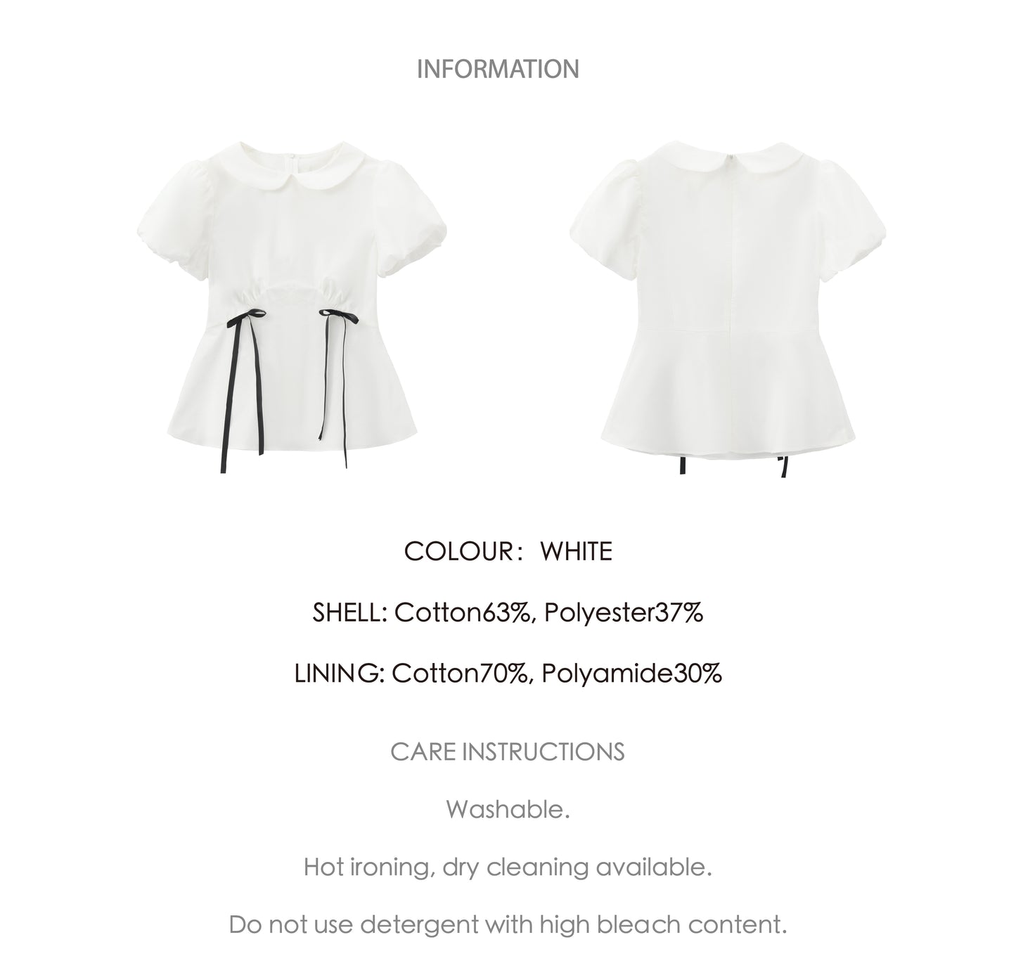 ‘Sebastian’ White Bow Shirt