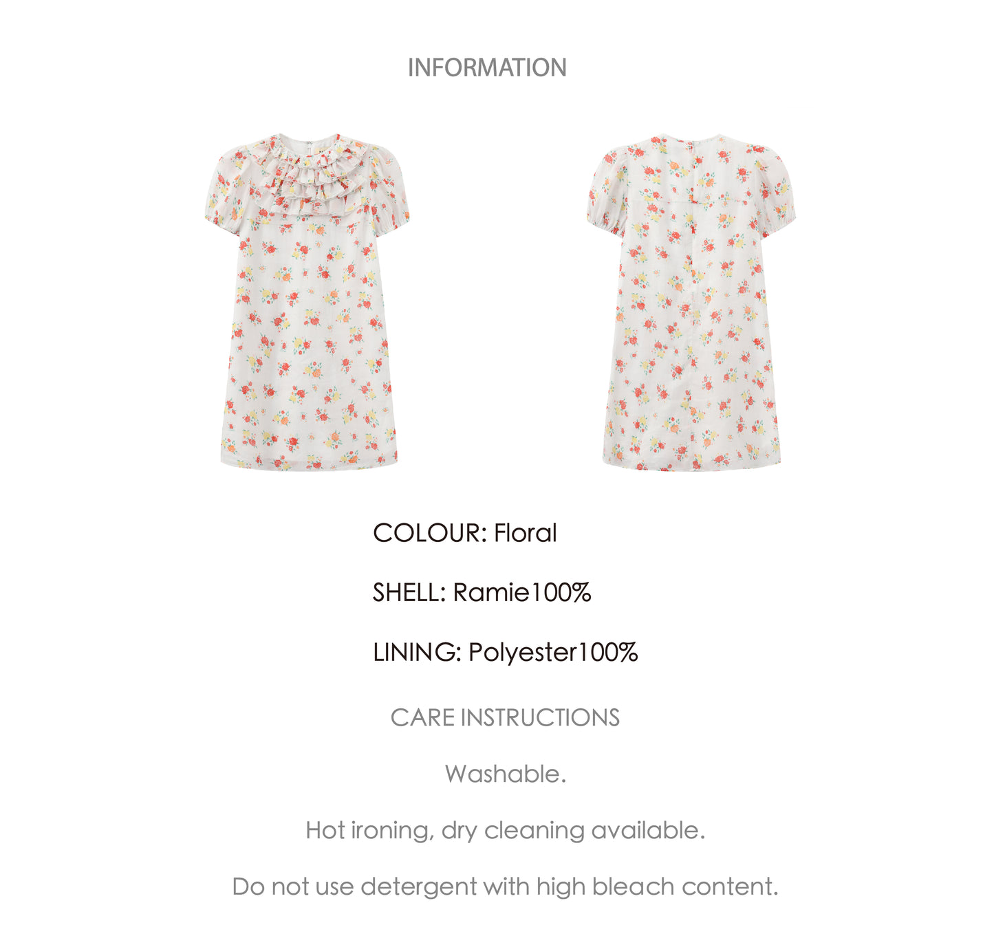 ‘Attina’ Printed Ruffles Dress