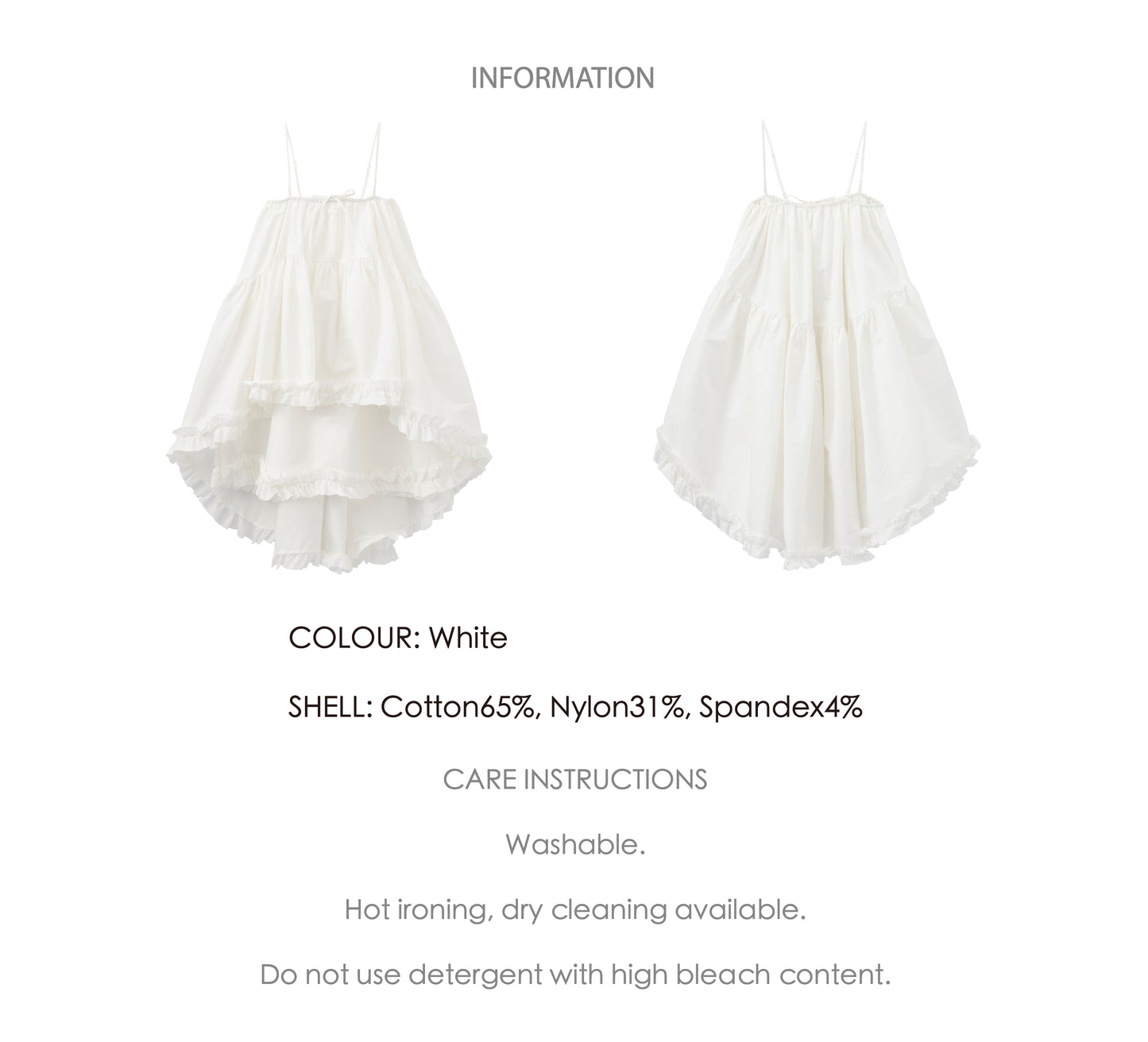 ‘Little Mermaid’ White Two-way Slip Dress