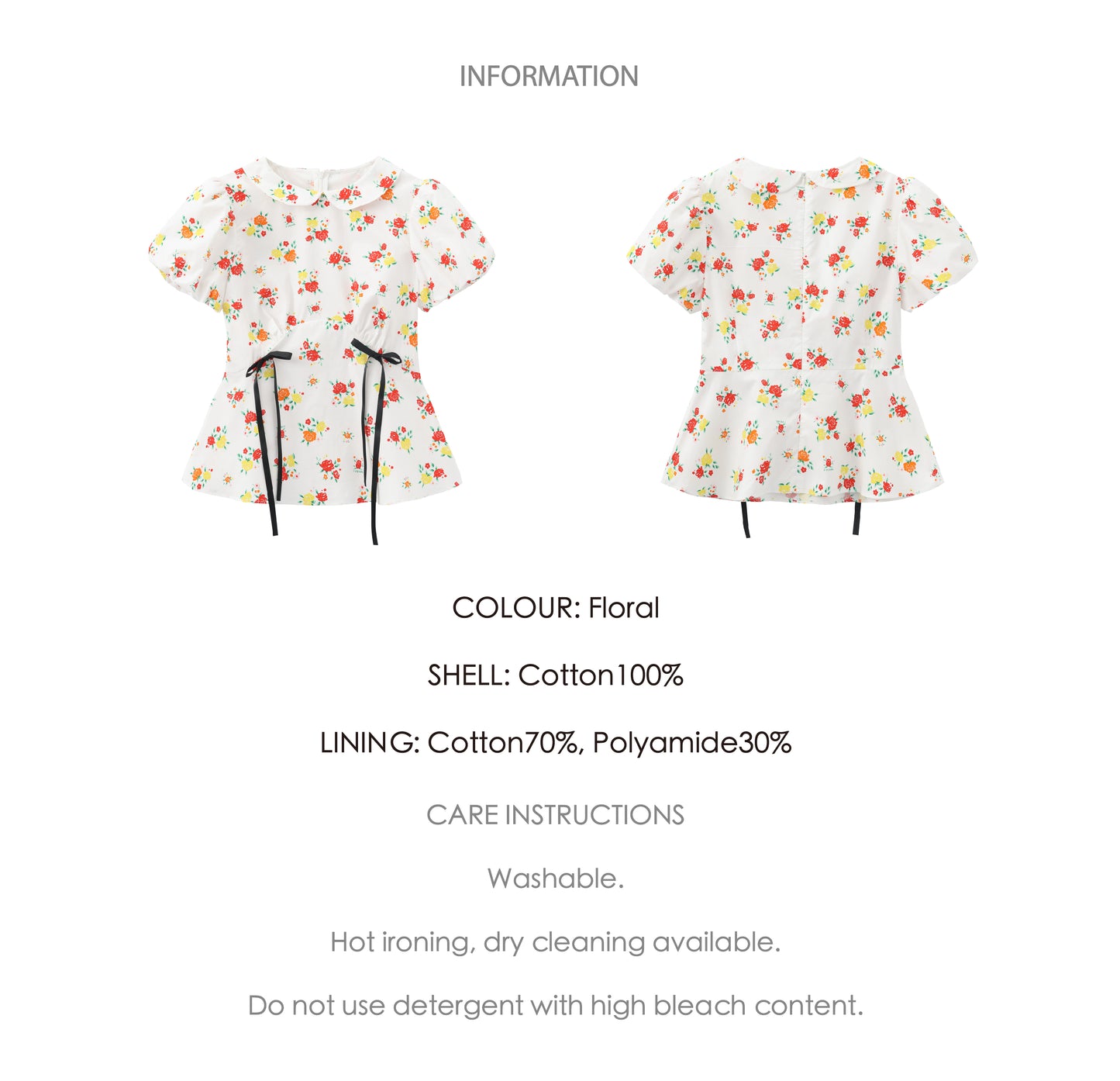 ‘Sebastian’ Printed Bow Shirt