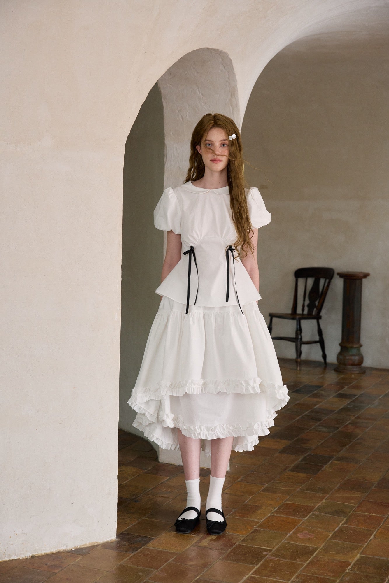 ‘Sebastian’ White Bow Shirt