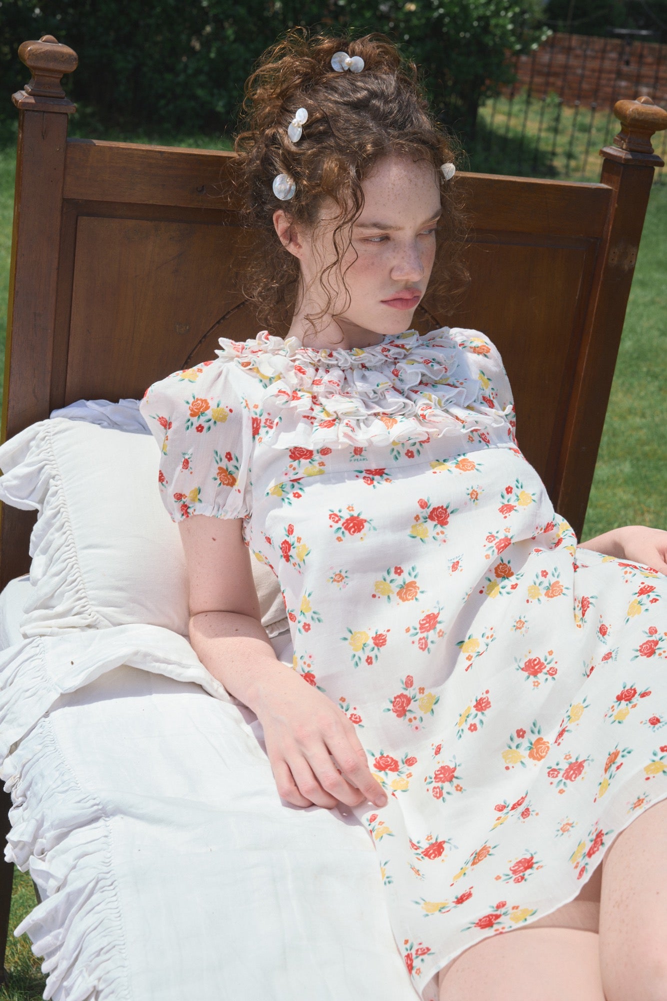‘Attina’ Printed Ruffles Dress