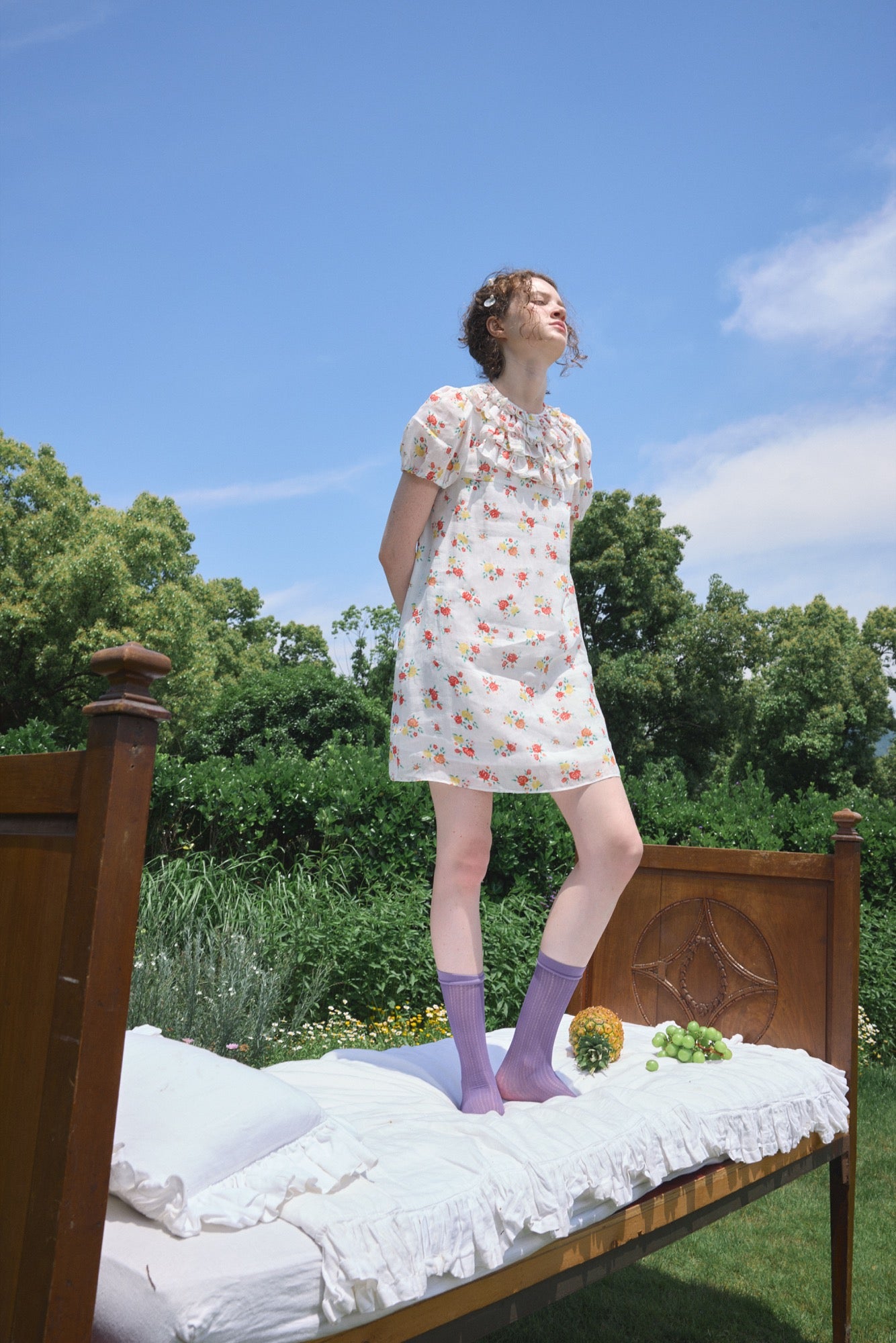‘Attina’ Printed Ruffles Dress