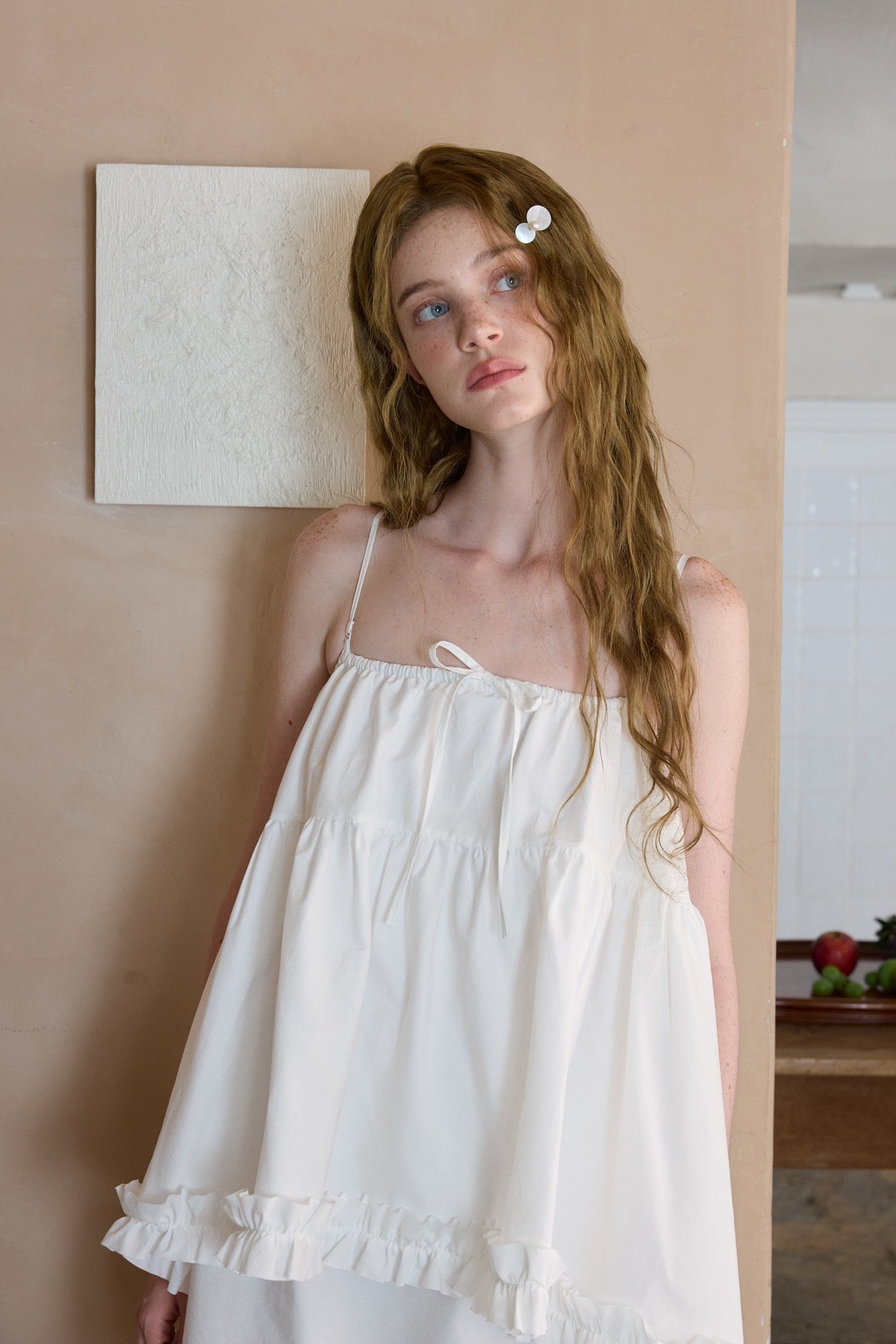 ‘Little Mermaid’ White Two-way Slip Dress