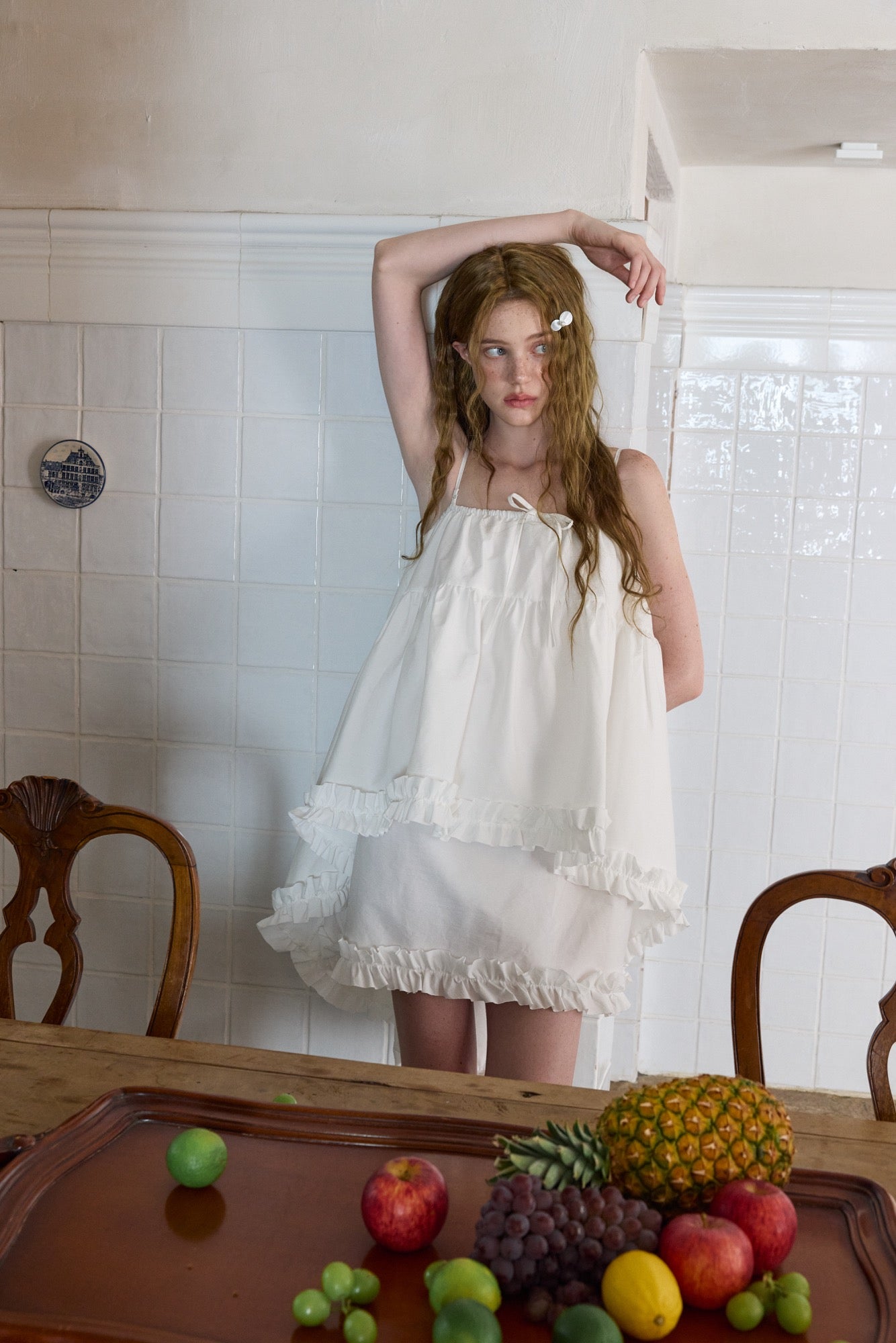‘Little Mermaid’ White Two-way Slip Dress