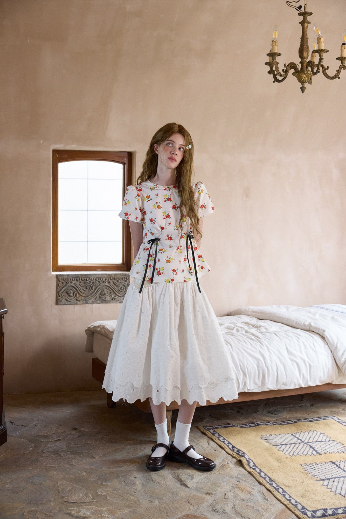 ‘Sunshine’ White Sequined Tulle Skirt