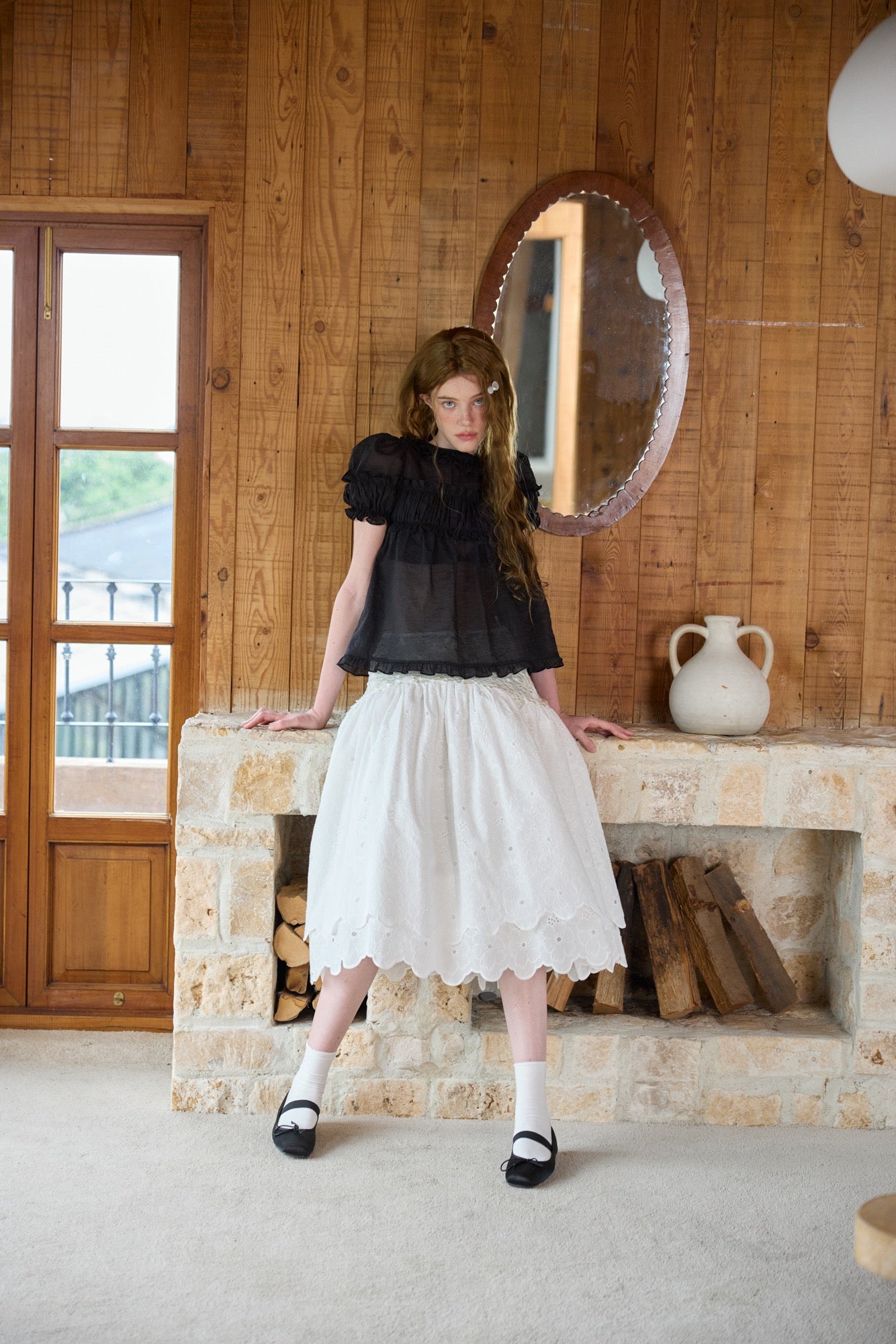 ‘Sunshine’ White Sequined Tulle Skirt