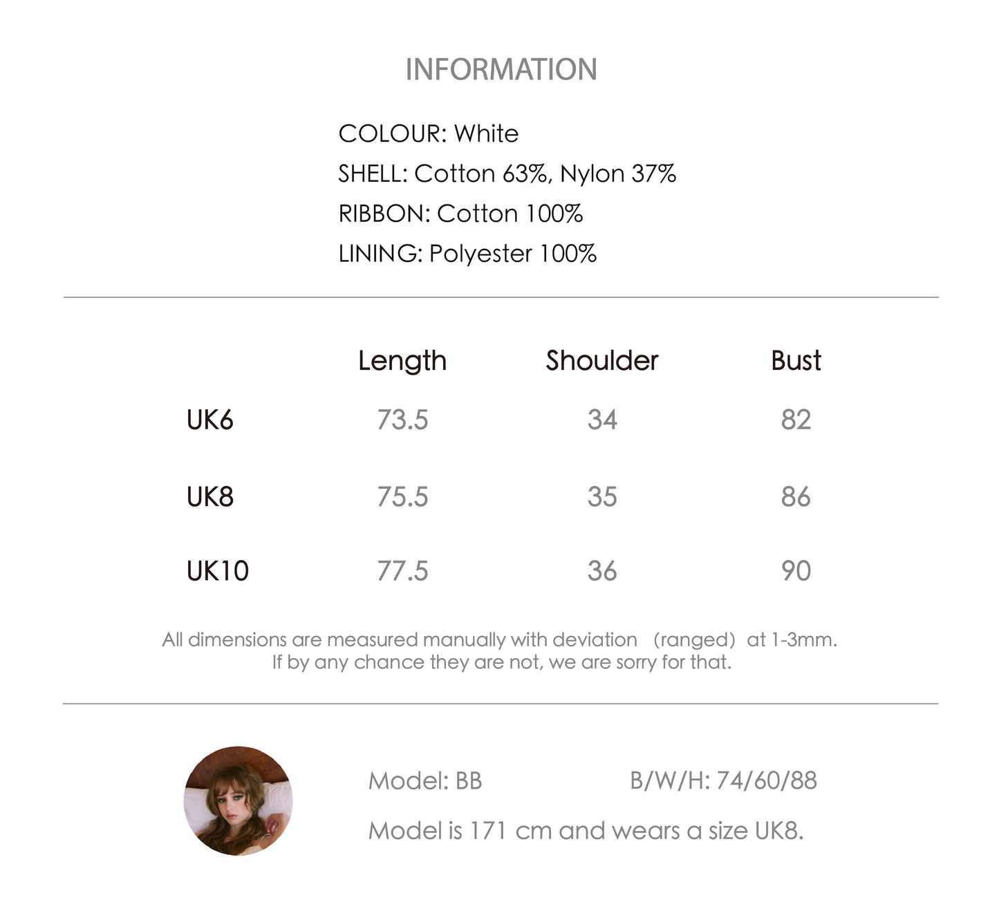 ‘Perle’ White Puff Sleeve Babydoll Dress