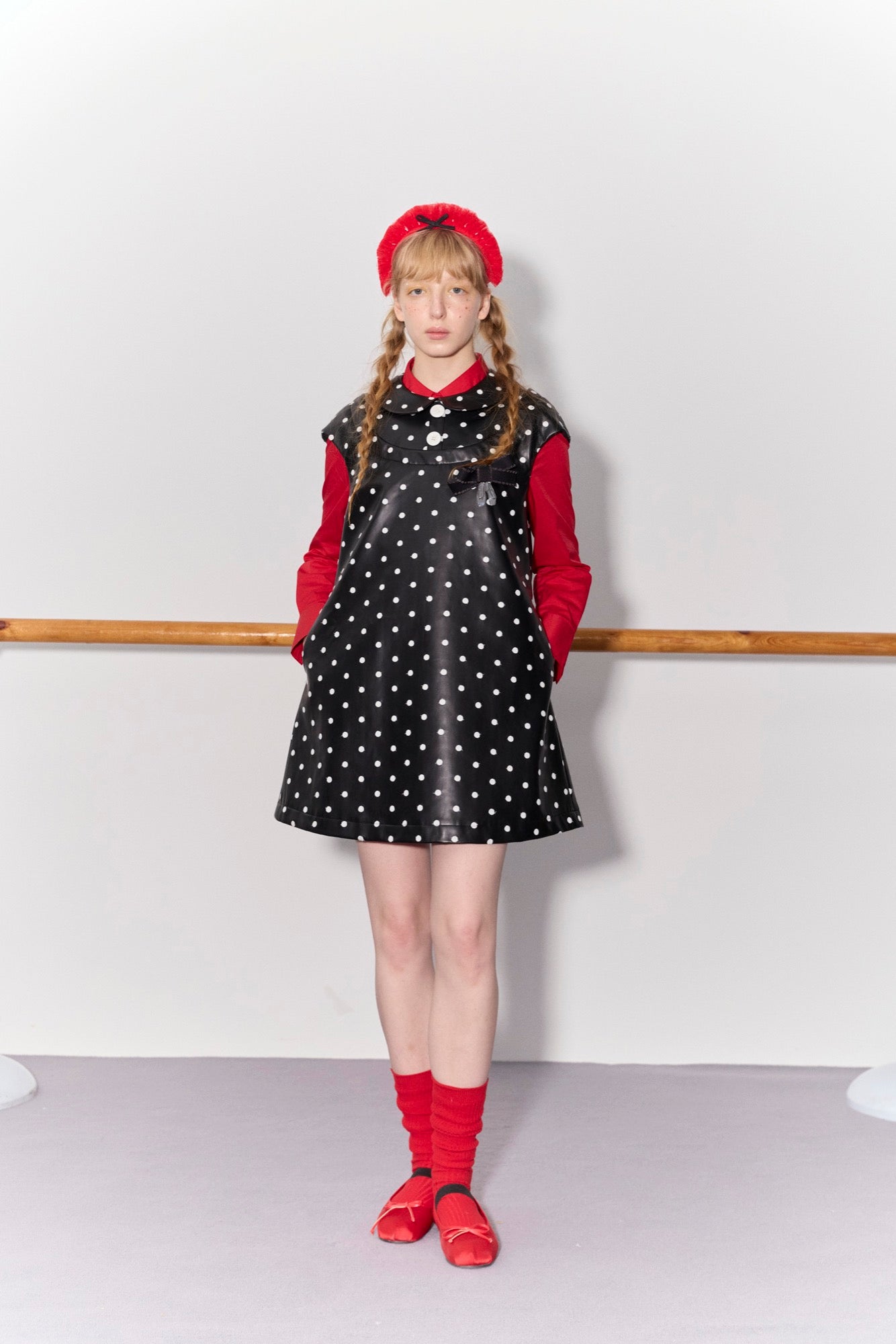 'Beatrix' Polka Dot Bow Dress
