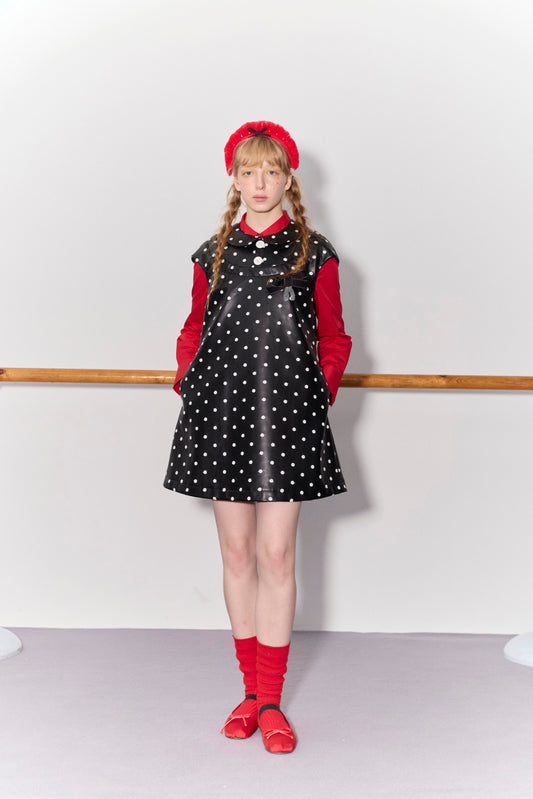 'Beatrix' Polka Dot Bow Dress
