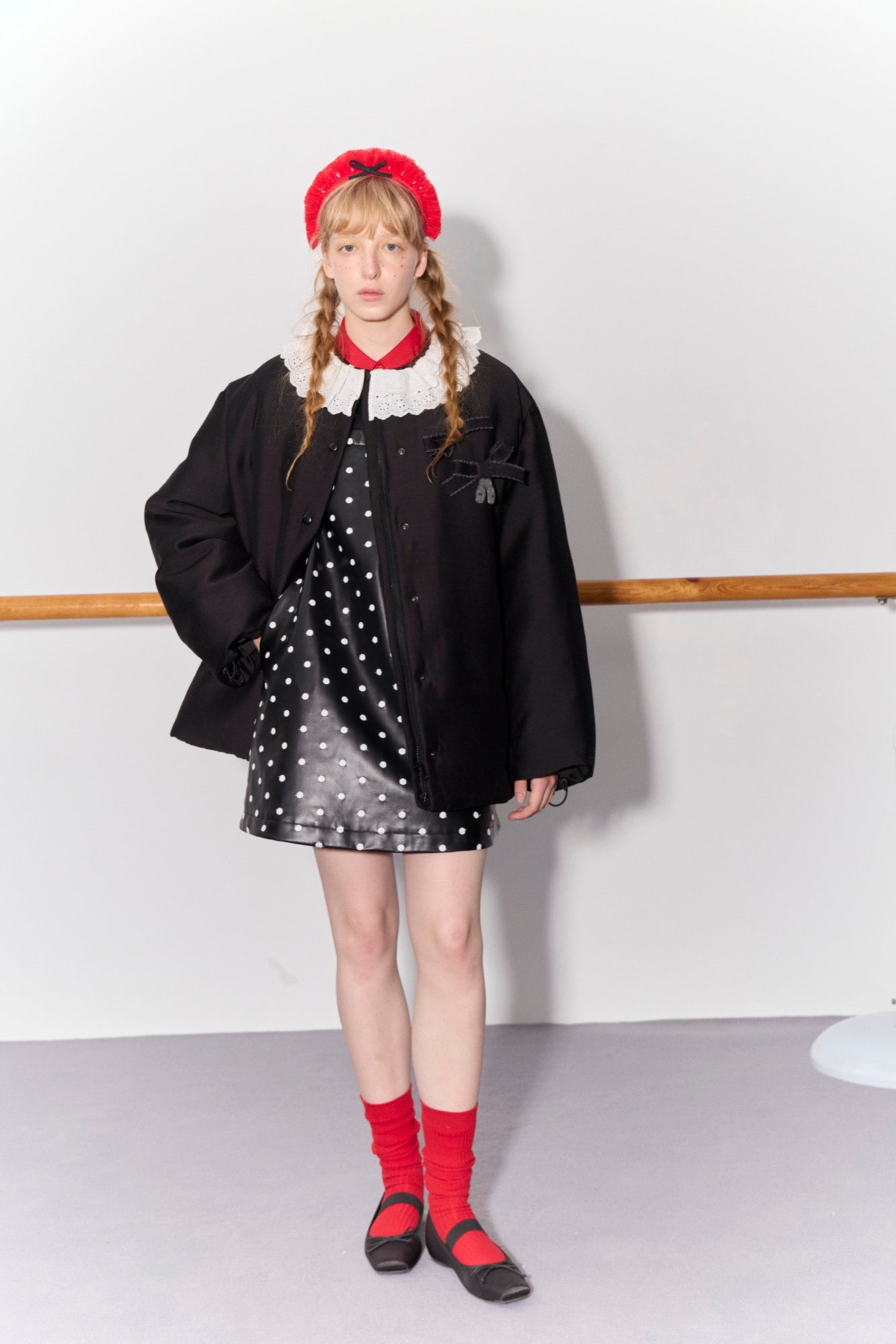 'Beatrix' Polka Dot Bow Dress