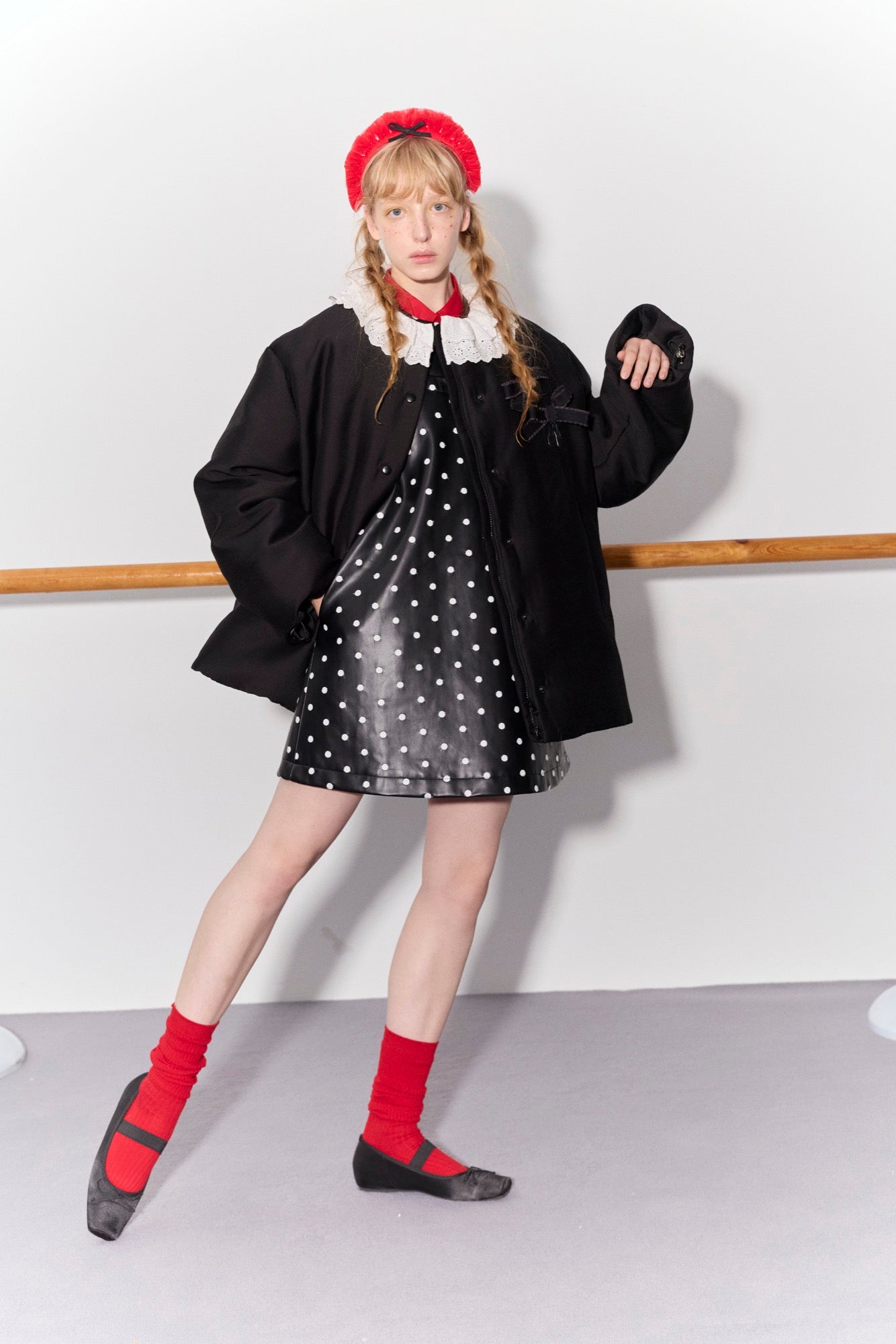 'Beatrix' Polka Dot Bow Dress