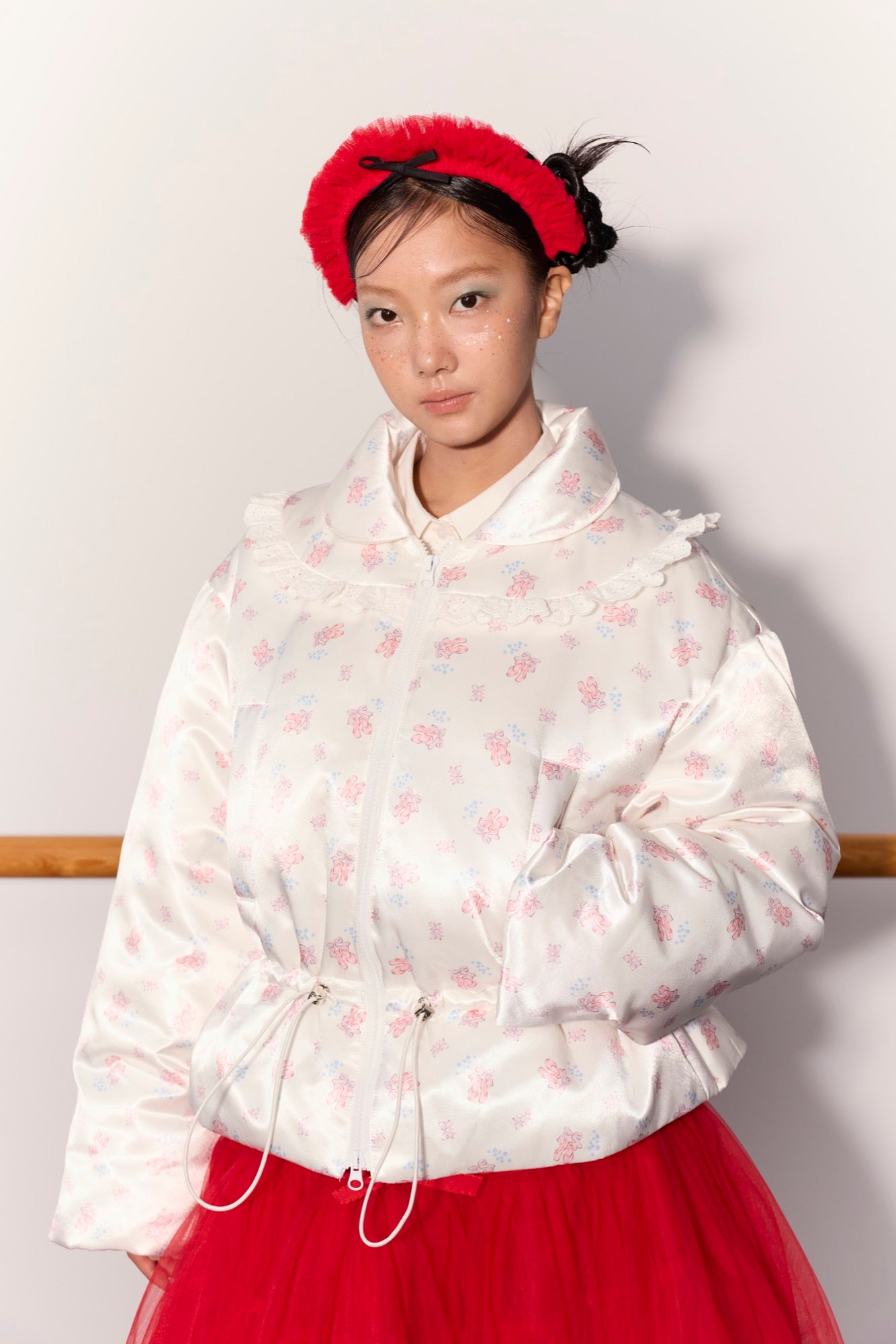 'Jewels' Printed Down Jacket