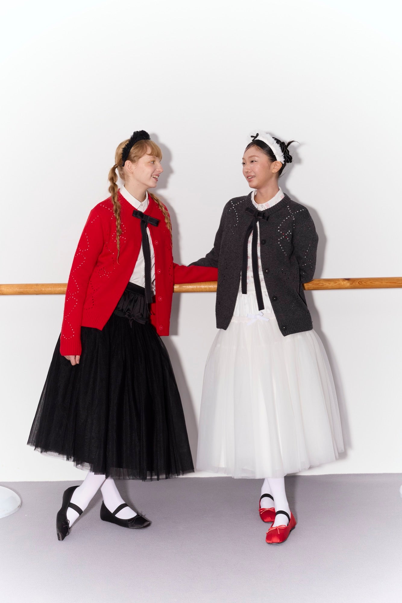 'Bourrée' Black Mesh Skirt