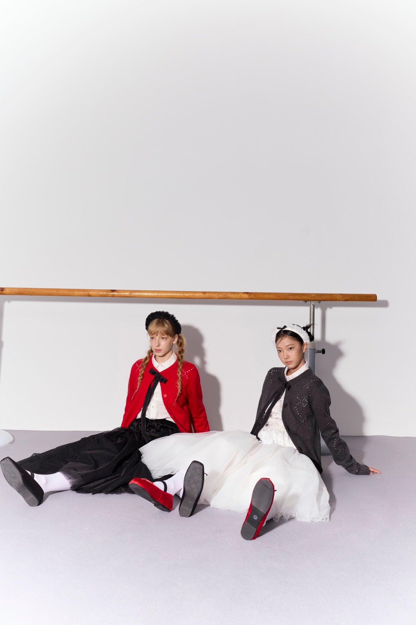 'Bourrée' White Mesh Skirt