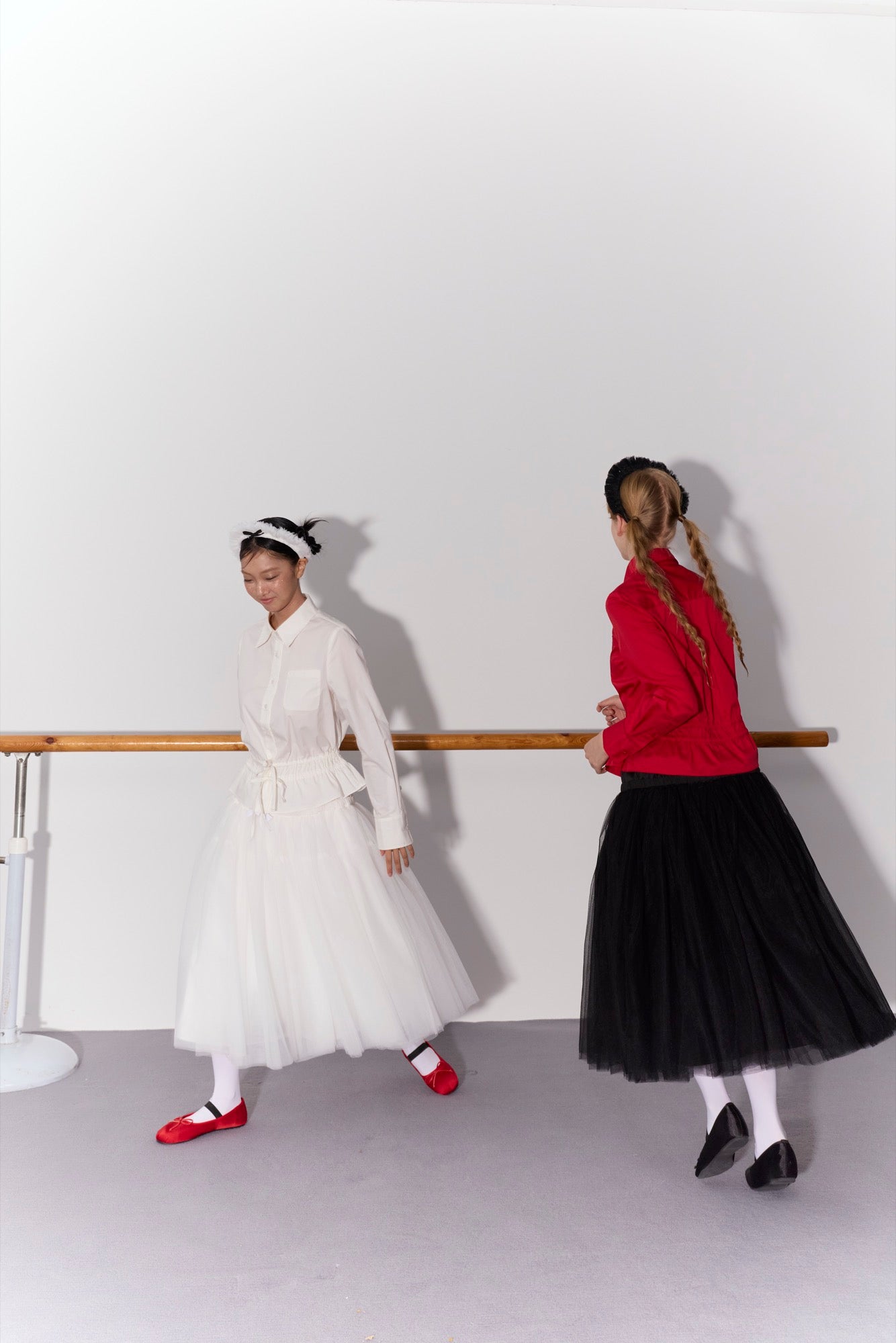 'Bourrée' Black Mesh Skirt