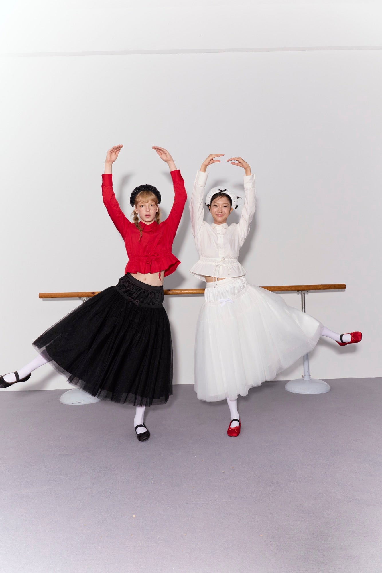 'Bourrée' Black Mesh Skirt