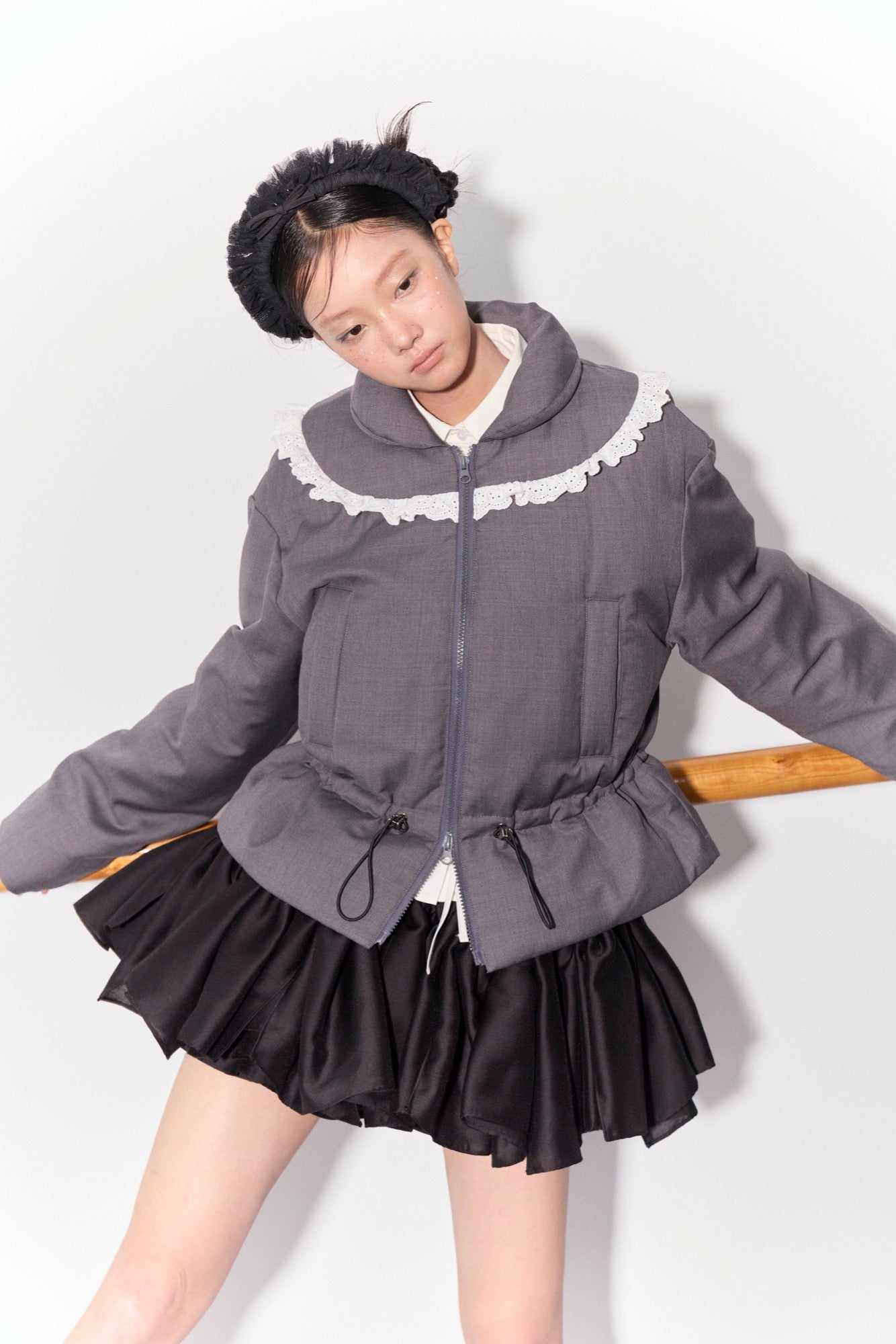 'Jewels' Gray Down Jacket