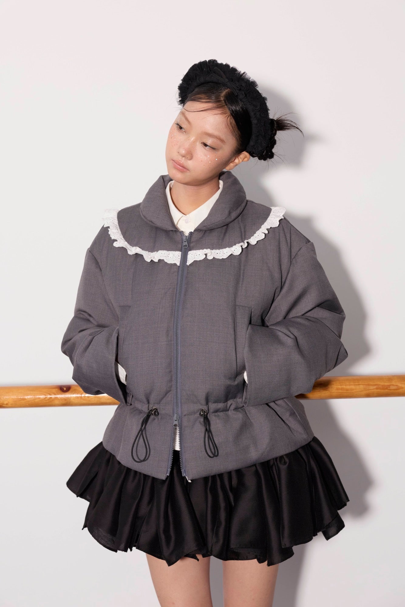 'Jewels' Gray Down Jacket