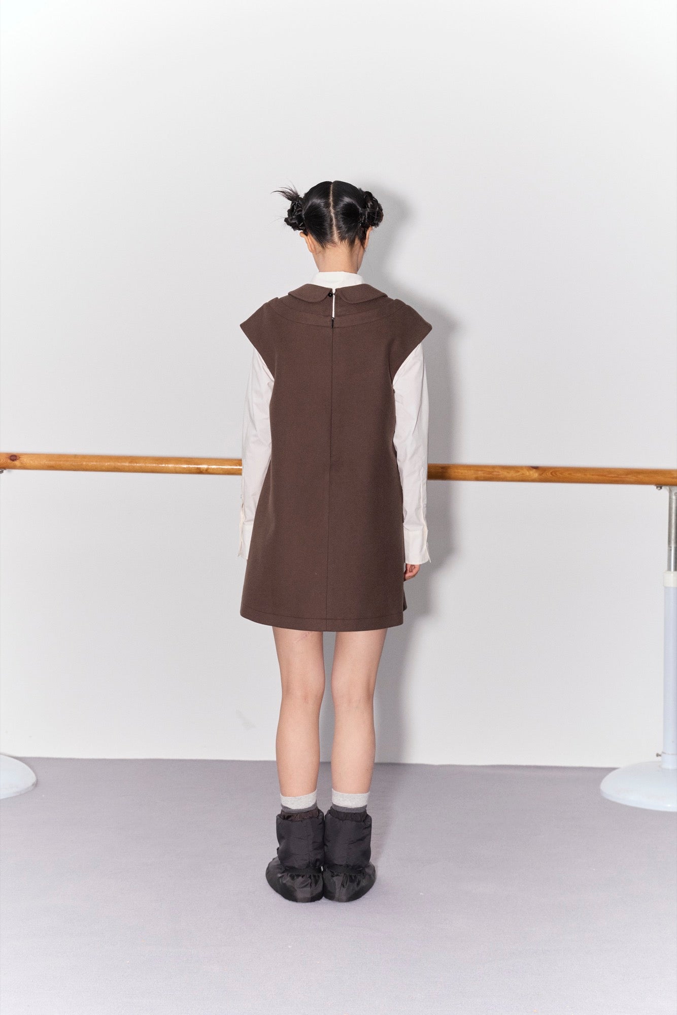 'Beatrix' Dark Brown Bow Dress