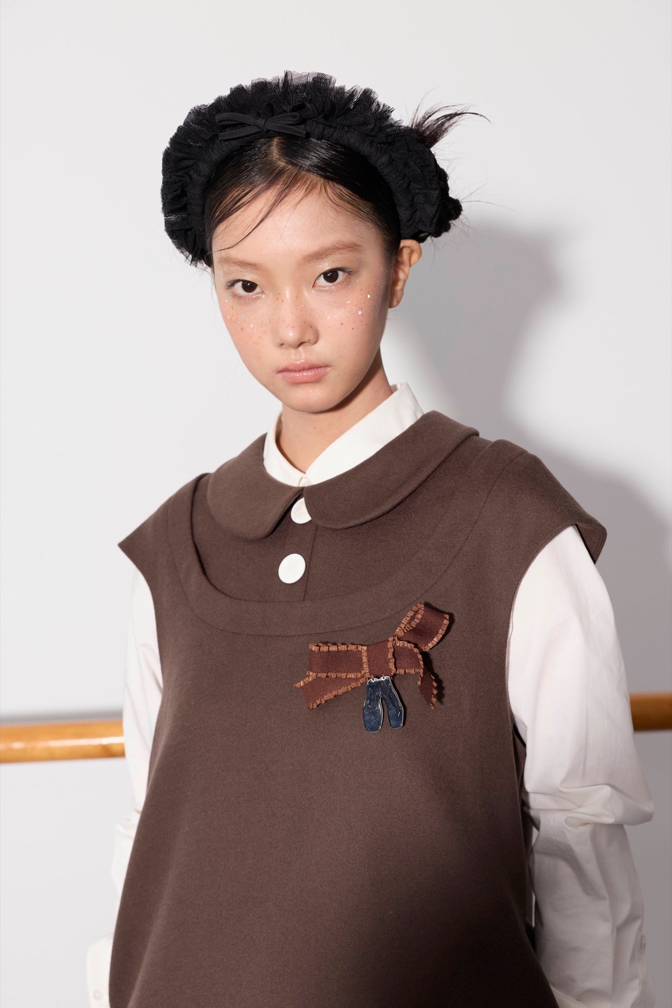 'Beatrix' Dark Brown Bow Dress