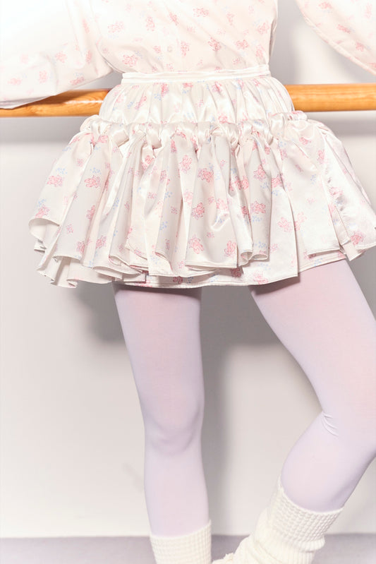 'Odette' Printed Bean Knot Skirt