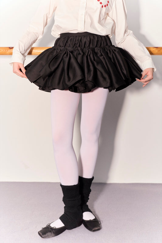 'Odette' Black Bean Knot Skirt