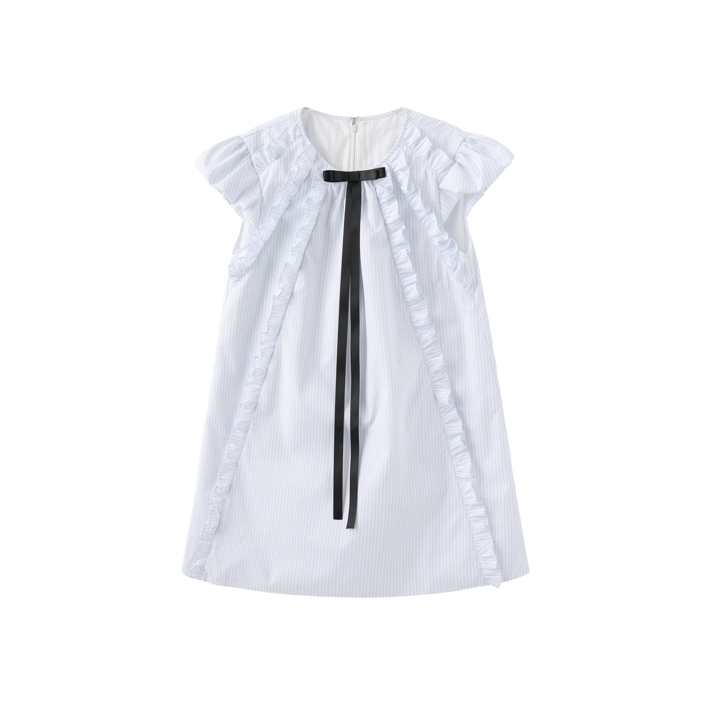 ‘Heartstrings Tug’ Blue Puff Mini Dress