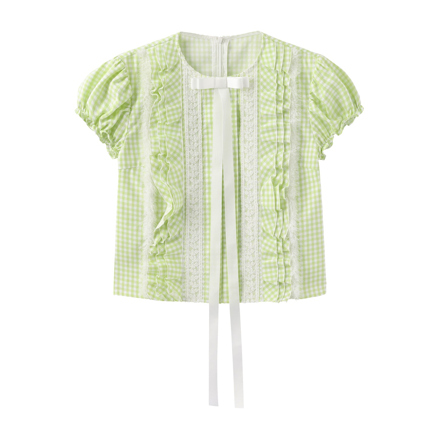 ‘Nature's cradle’ Green Tucking Top