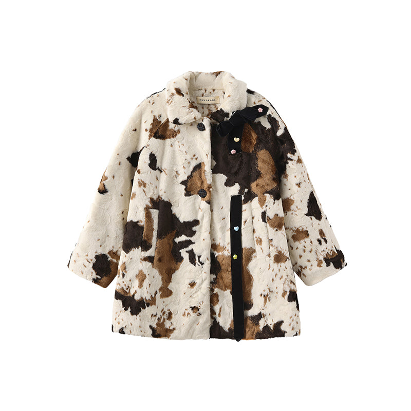 'Fluffy Bunny' Cow Faux-fur Coat