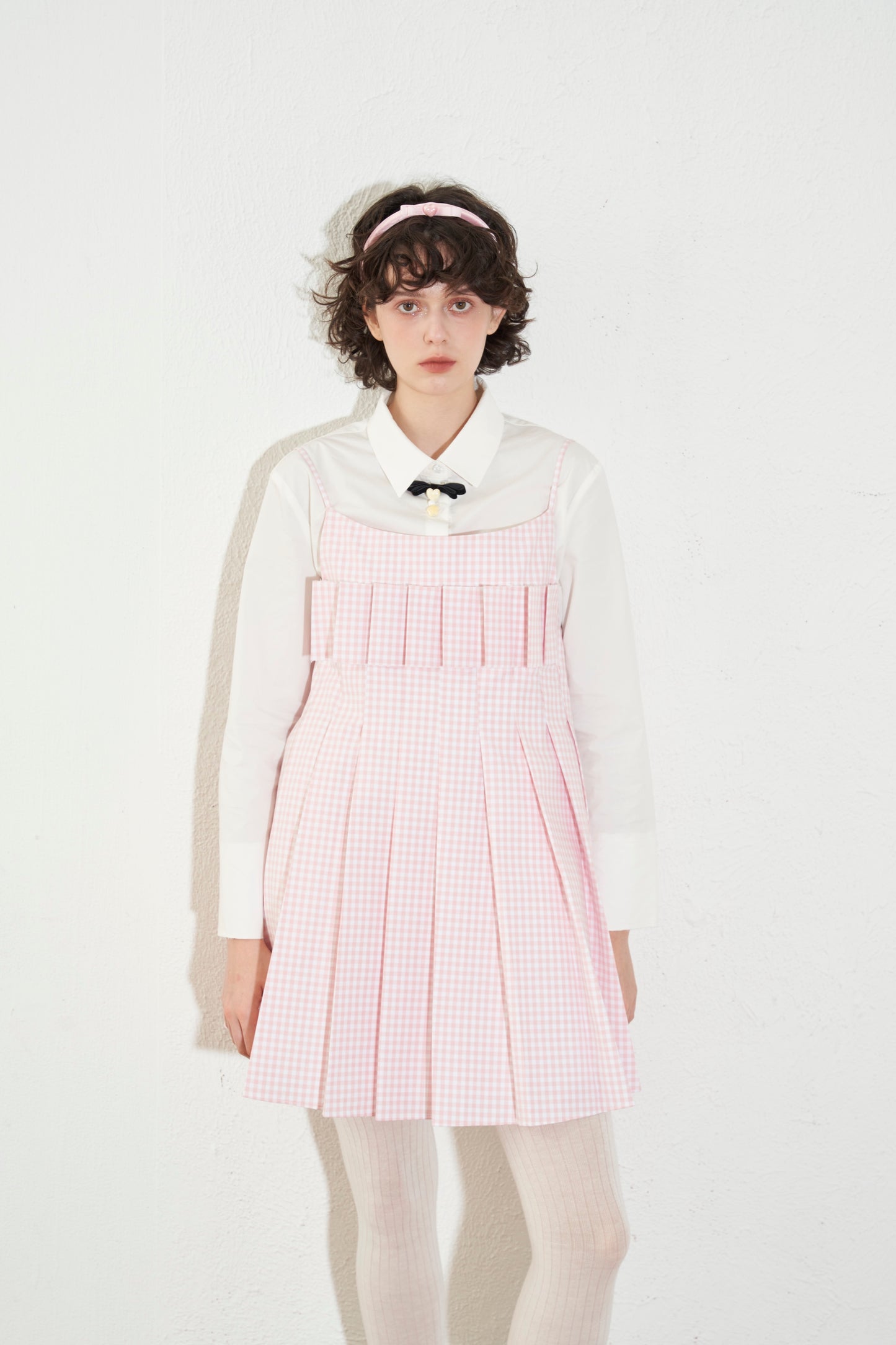 'Pipe Organ' Pink Pleated Dress